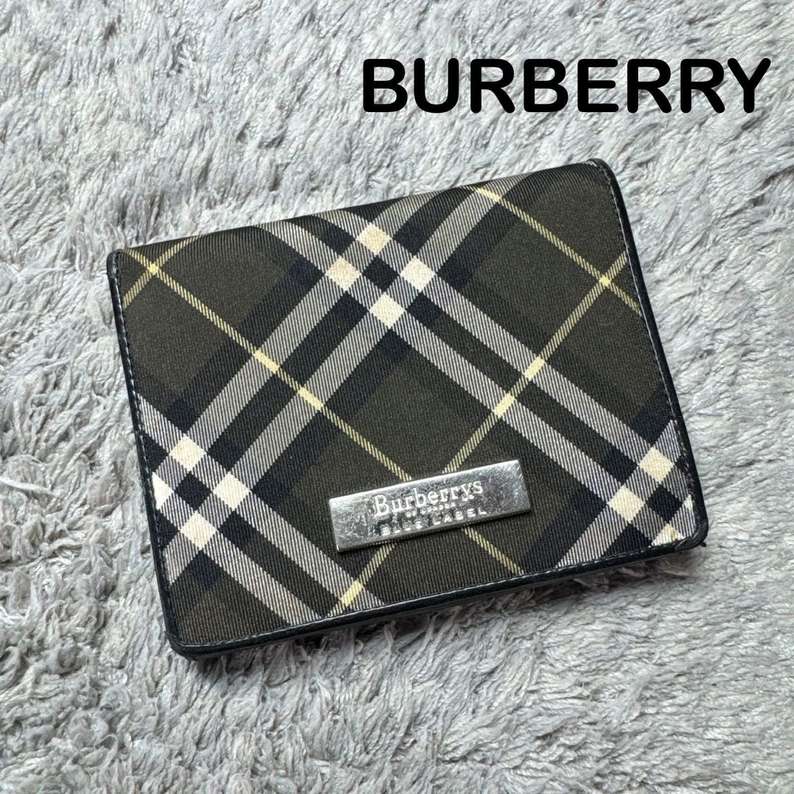 【極美品】バーバリー 二つ折り財布 がま口 ノバチェック レザー 極美品】BURBERRY バーバリー ノバチェック がま口 二つ折り財布