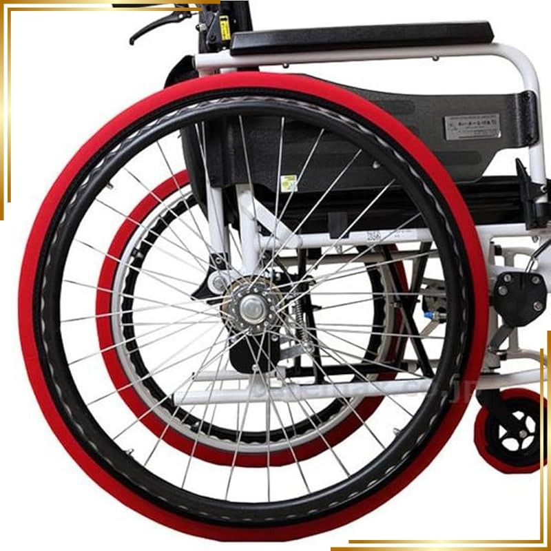 【新品】 あい・あ~る・けあ 後輪用ホイルソックス 赤 特中(M) 幅:8.5cm (適応車輪サイズ:17~19inch) 車いす 車輪用靴下 洗濯ネット使用 0