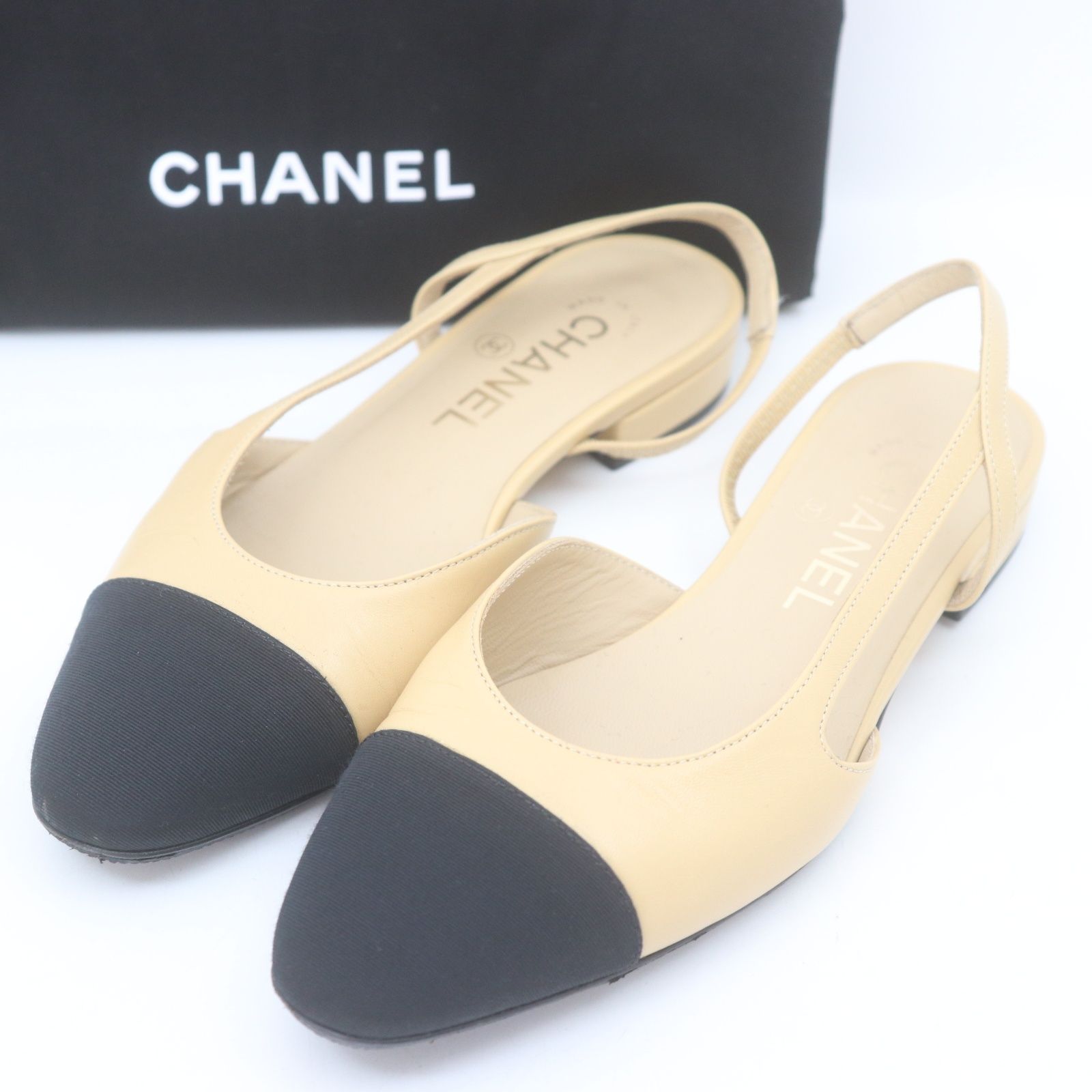 ITC9T0BR3WIH CHANEL シャネル バイカラー ベージュ ブラック スリング
