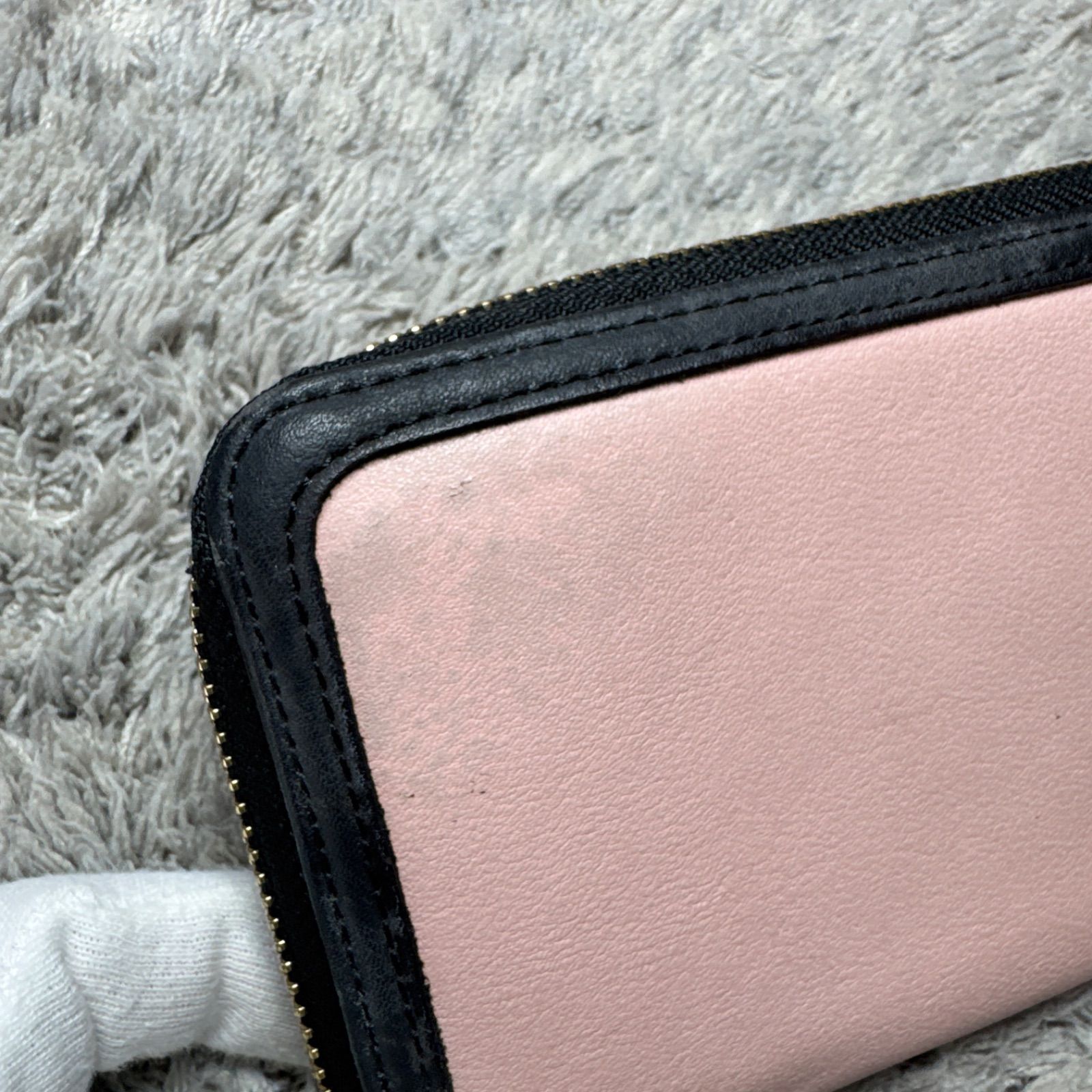 MARY QUANT マリークワント 長財布 ラウンドファスナー ピンク - メルカリ