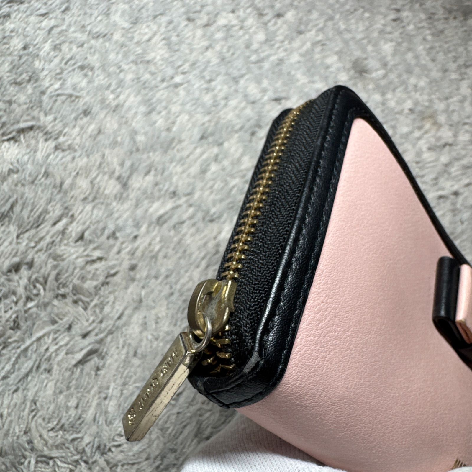 MARY QUANT マリークワント 長財布 ラウンドファスナー ピンク - メルカリ