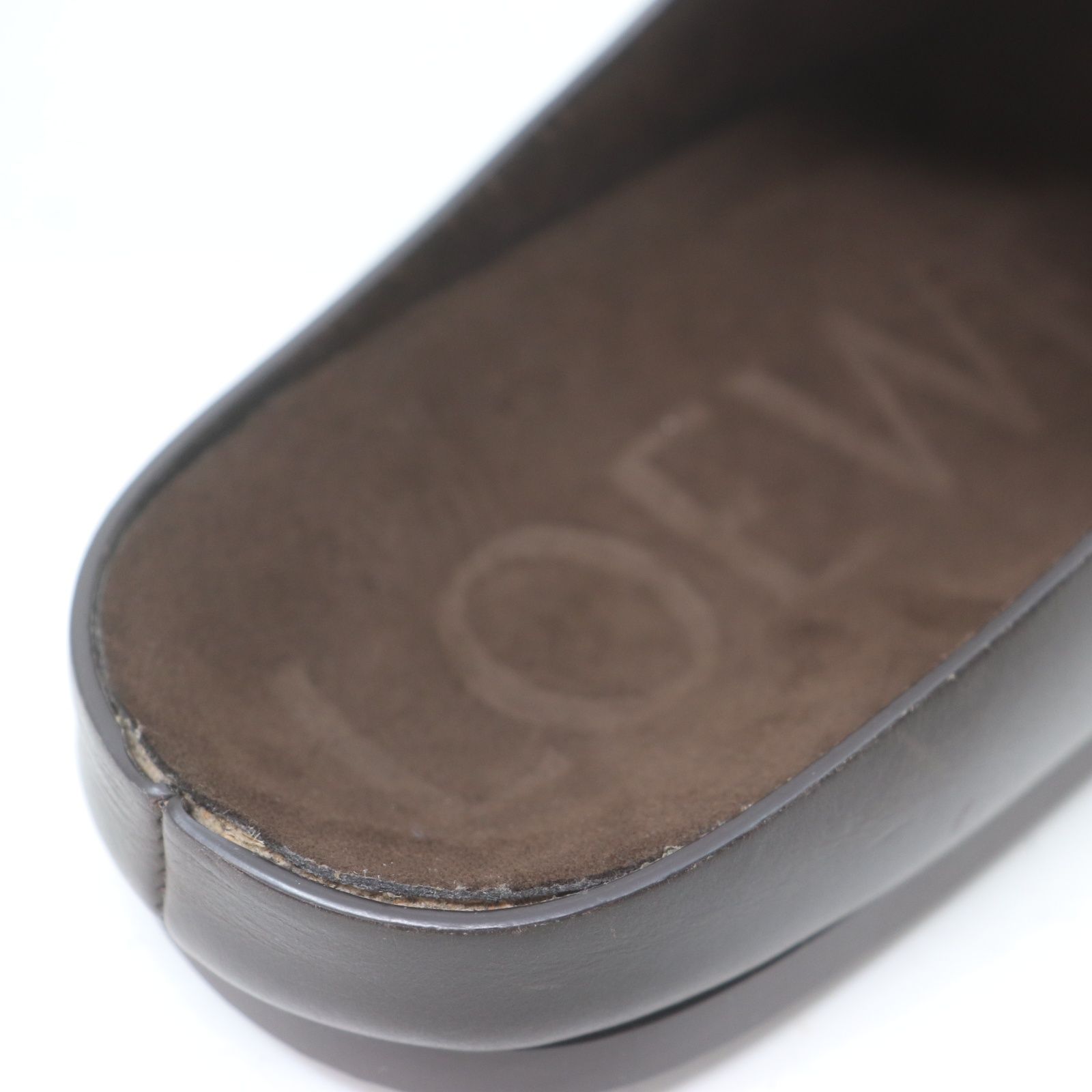 ITKO3DLYZEUW LOEWE ロエベ LAGO ラゴ サンダル レザー ブラウン 茶 