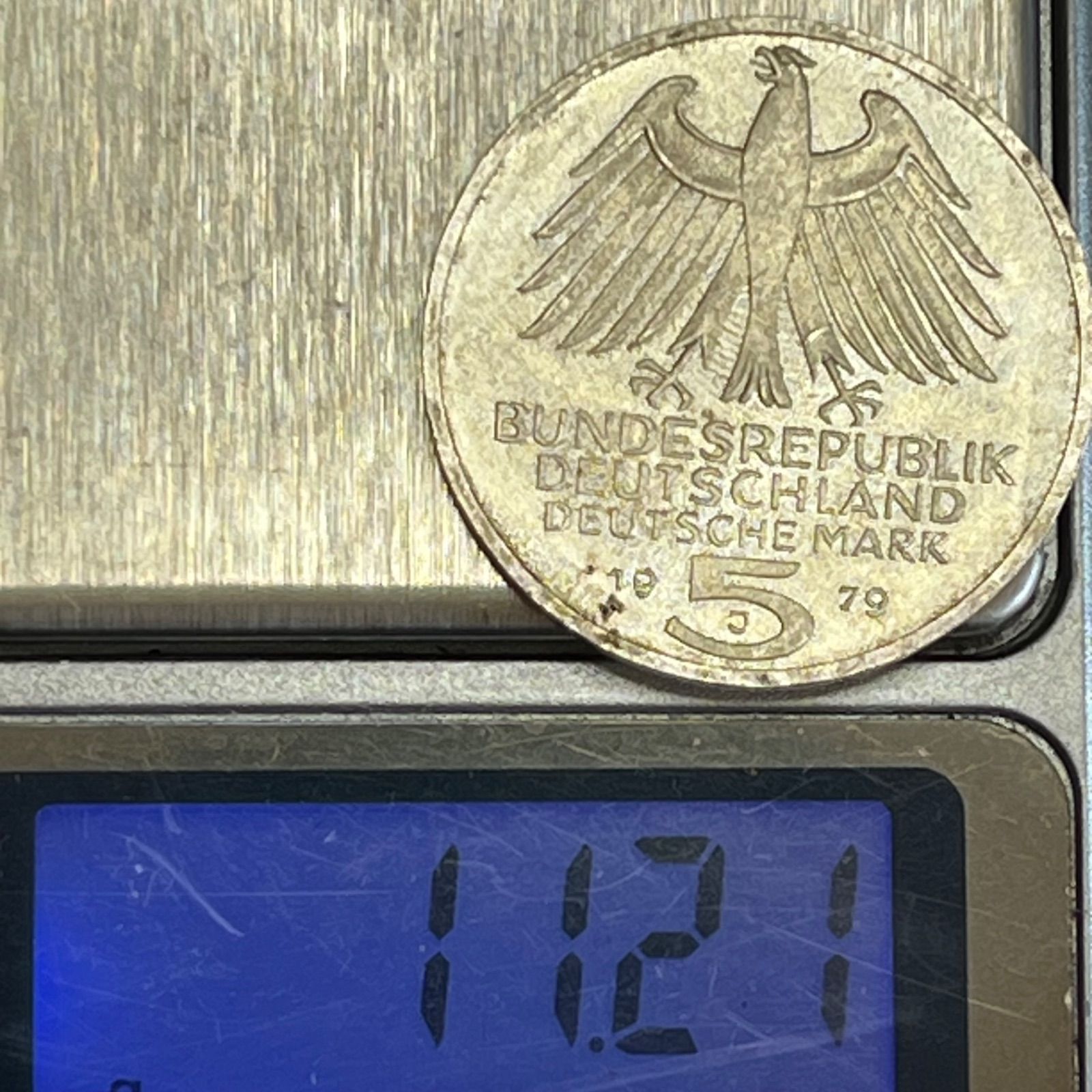 銀貨】1979年 西ドイツ 5ドイツマルク記念銀貨 ドイツ考古学研究所150
