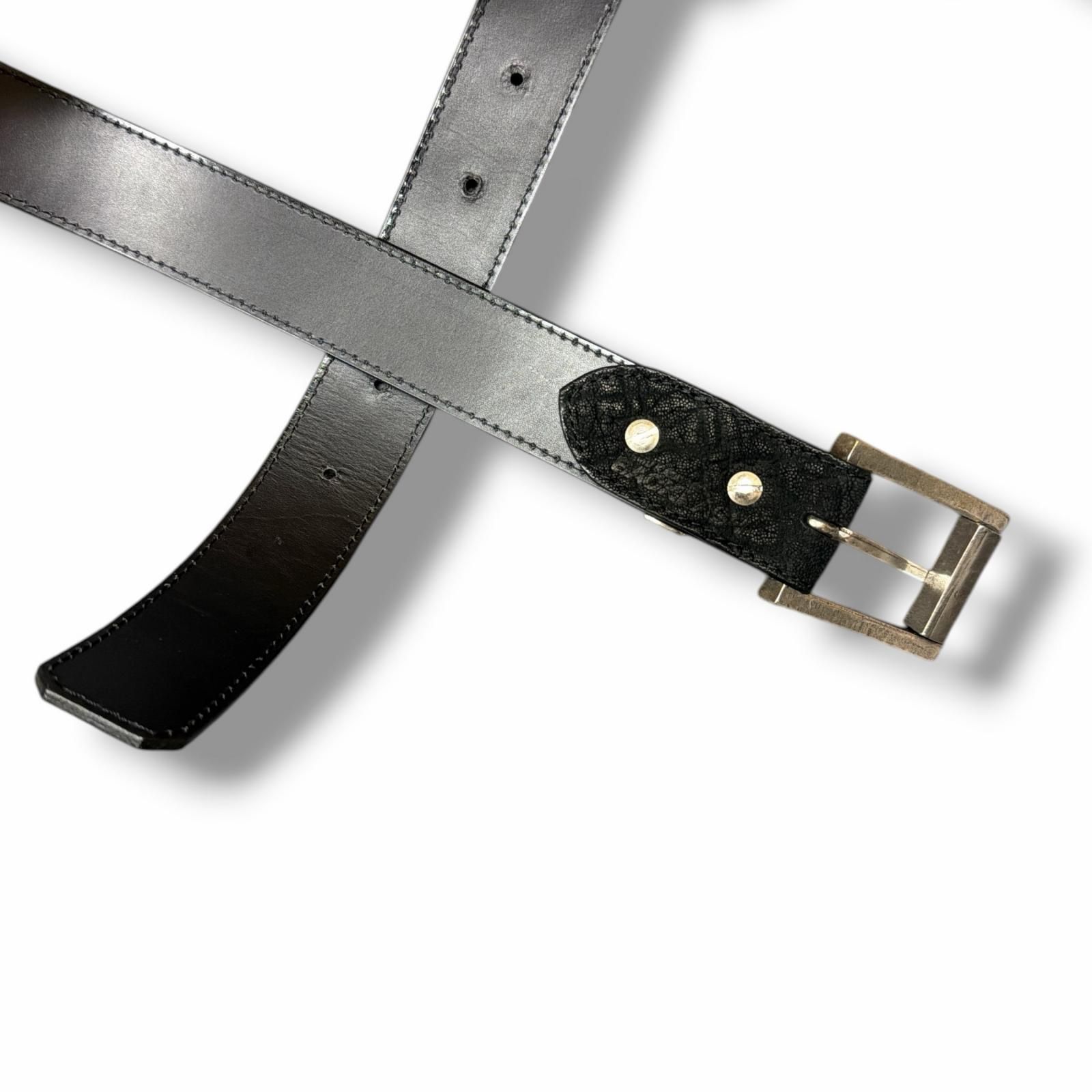 参考上代53900円 ISAMUKATAYAMA BACKLASH ELEPHANT ROLLER-BUCKLE BELT