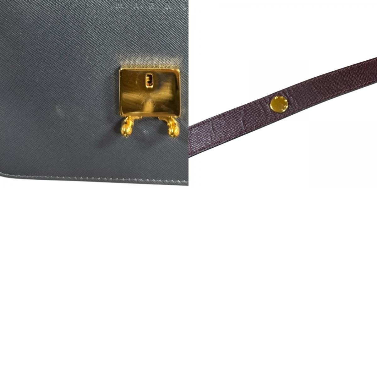マルニ トランクバッグ ショルダーバッグ カーフ SBMPN09U09 ブラウン レディース MARNI  中古 MARNI - マルニ トランクバッグ ショルダーバッグ カーフ SBMPN09U09