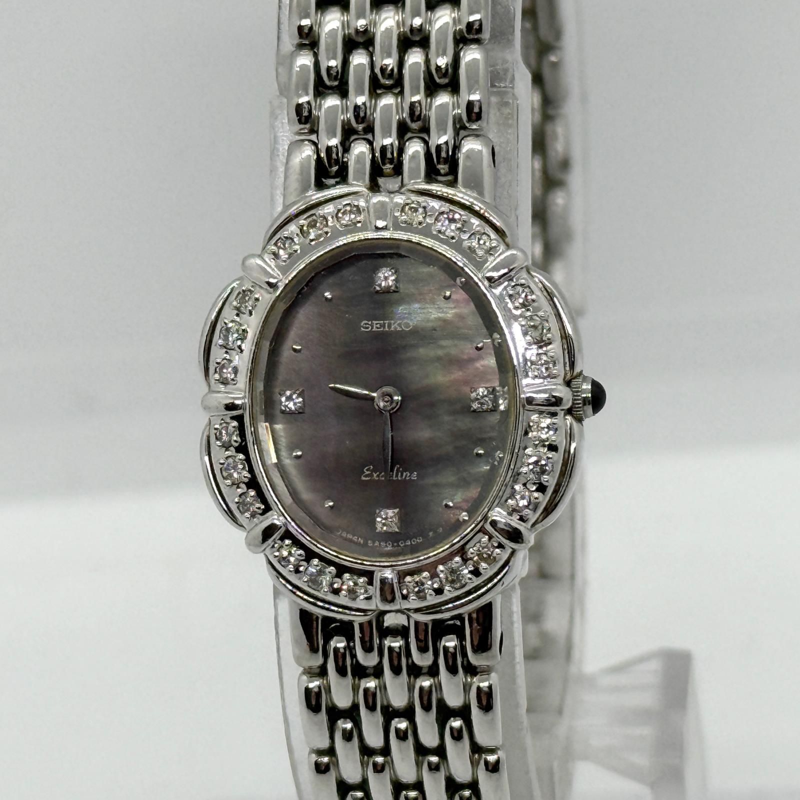 SEIKO セイコー EXCELINE エクセリーヌ シェル文字盤 5A50-5190 QZ