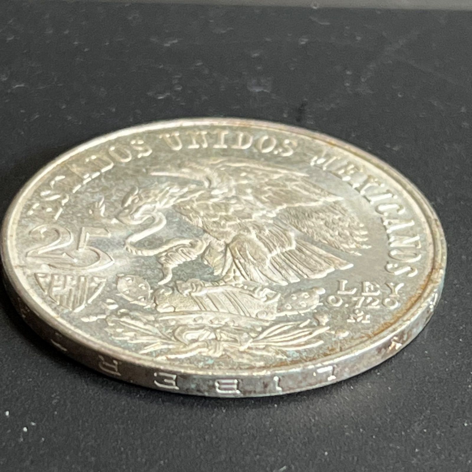 銀貨】1968年 メキシコ 25ペソ銀貨 メキシコシティオリンピック記念 鷲