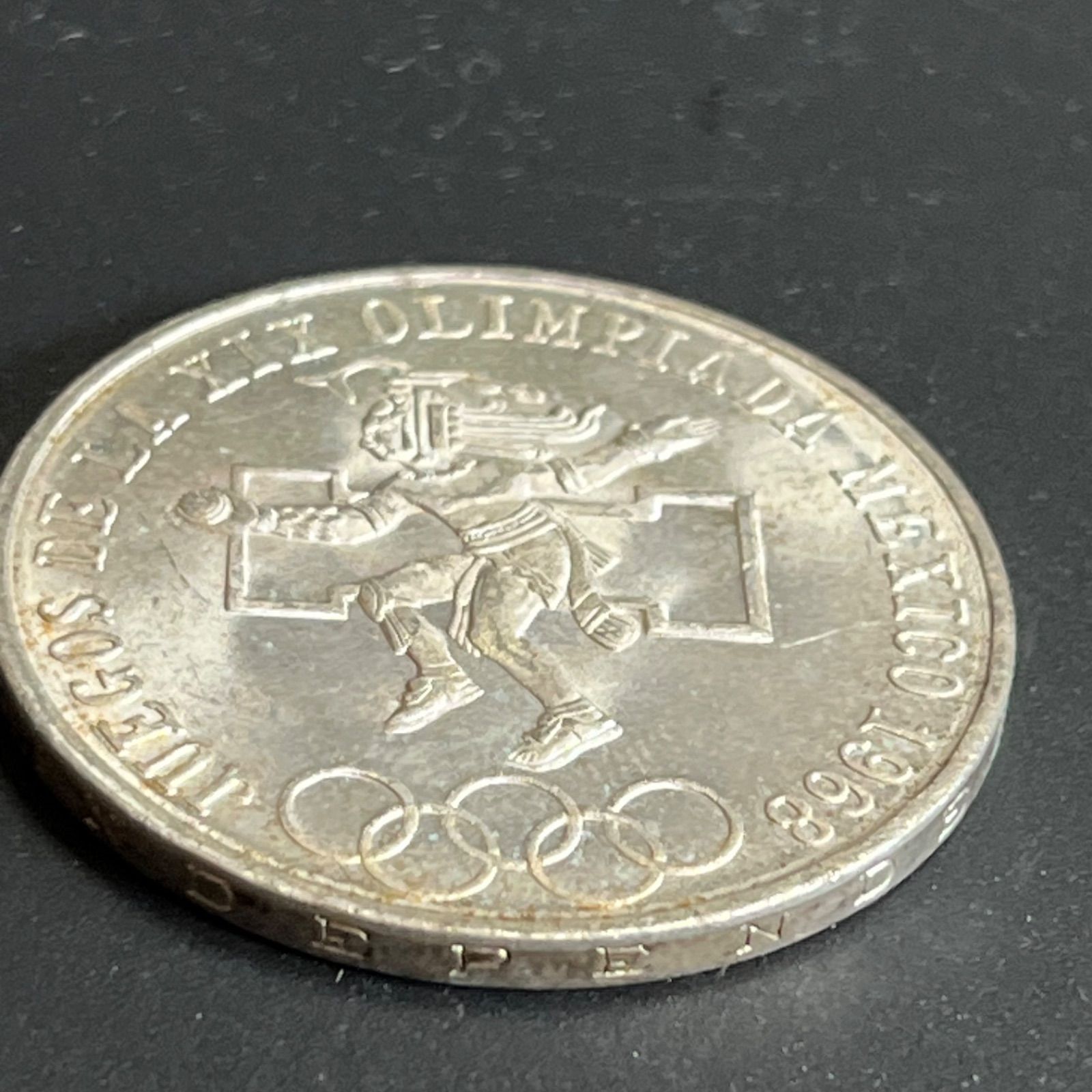 銀貨】1968年 メキシコ 25ペソ銀貨 メキシコシティオリンピック記念 鷲