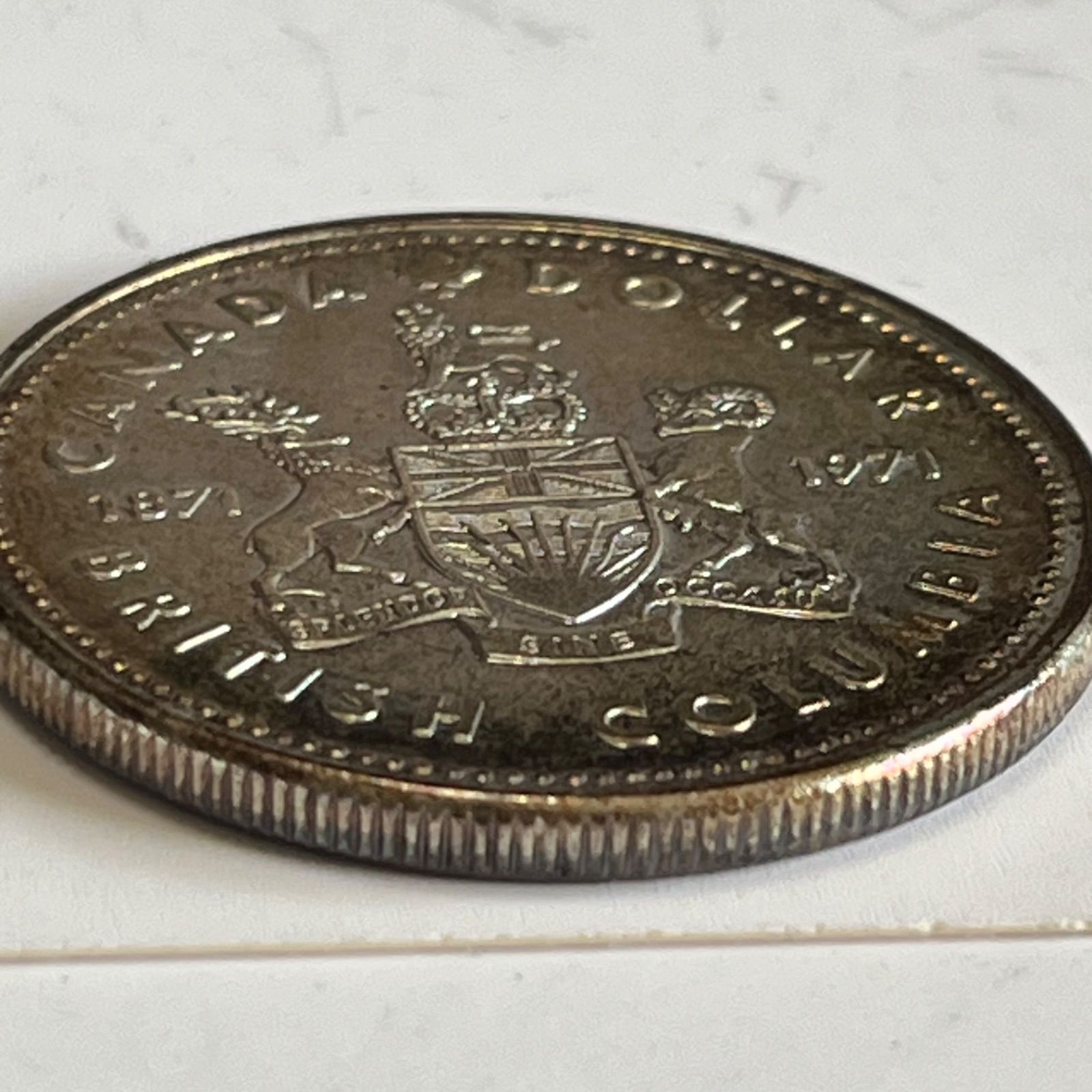 銀貨】1971年 カナダ 1ドル ブリティッシュコロンビア州加盟100周年 