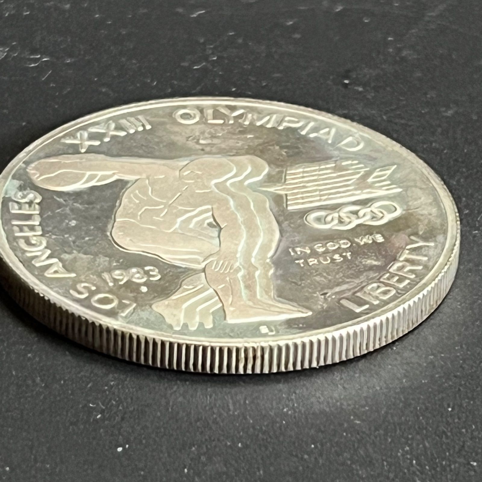 USA 1ドル銀貨⁄聖火塔 1984年⁄ロサンゼルスオリンピック記念銀貨