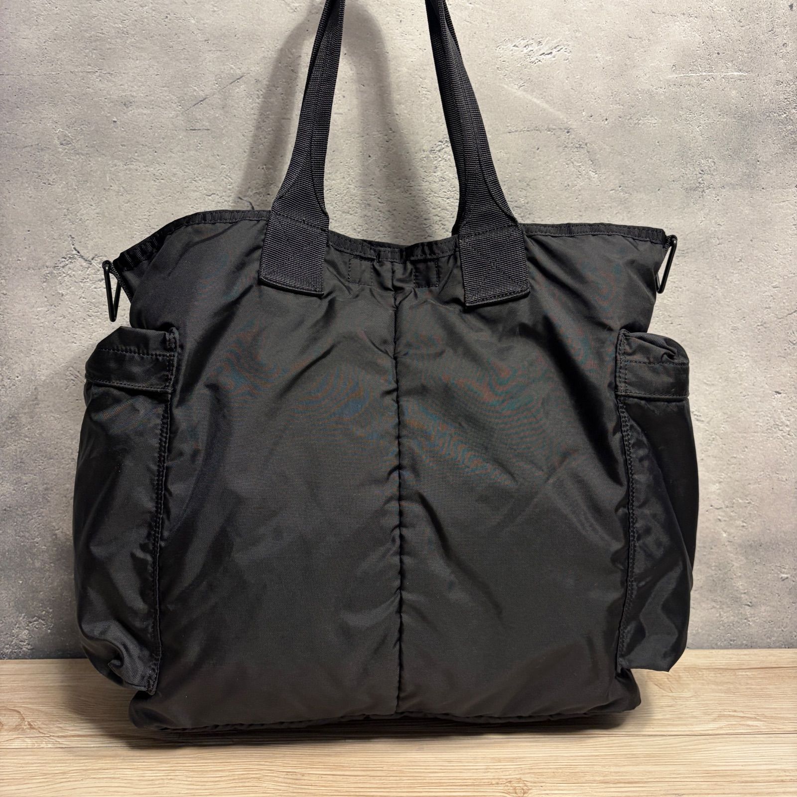 PORTER FORCE 2WAY トートバッグ ブラック ショルダー付 ミリタリー 