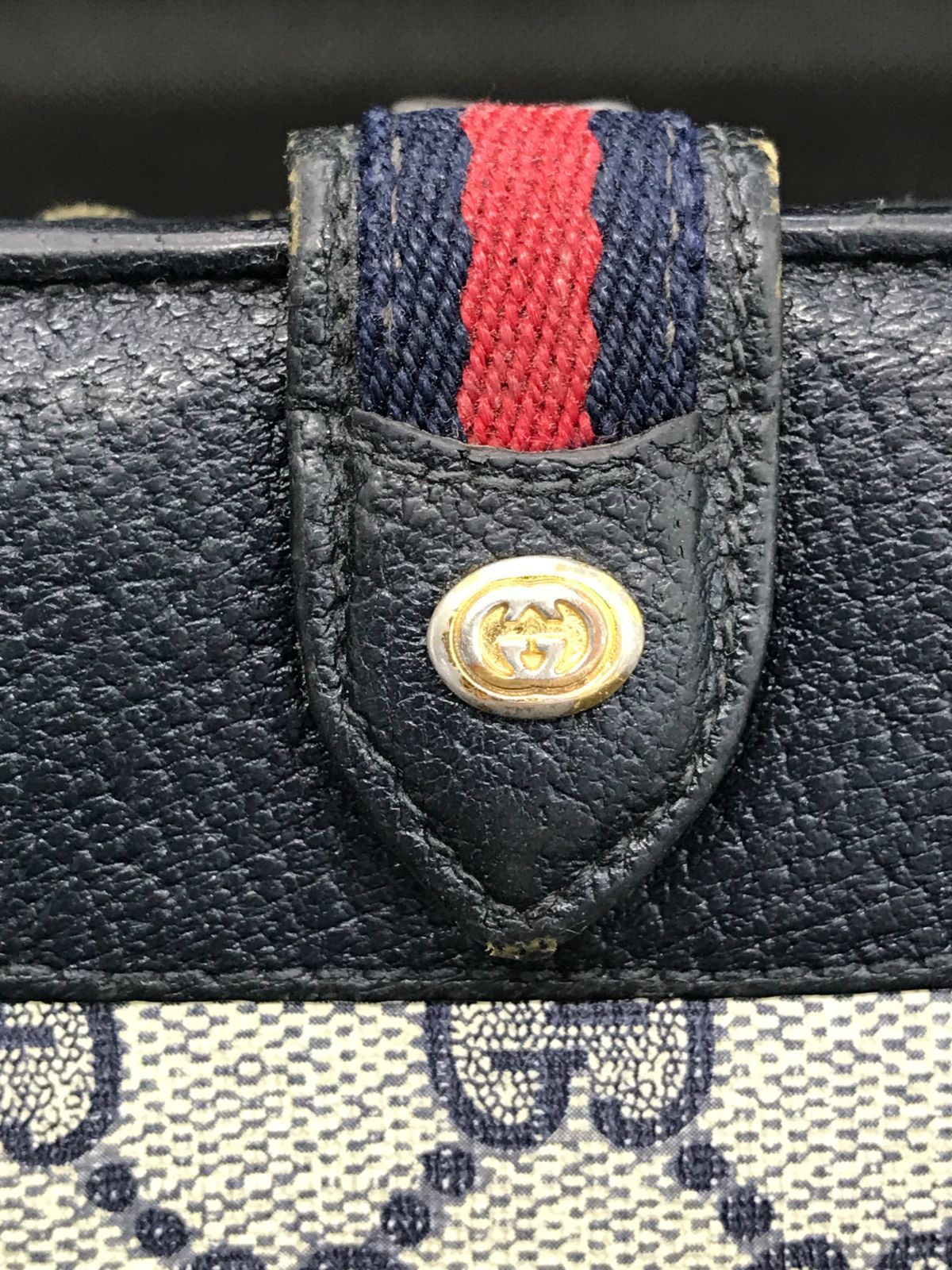 GUCCI オールドグッチ 二つ折り財布 シェリーライン GGスプリーム