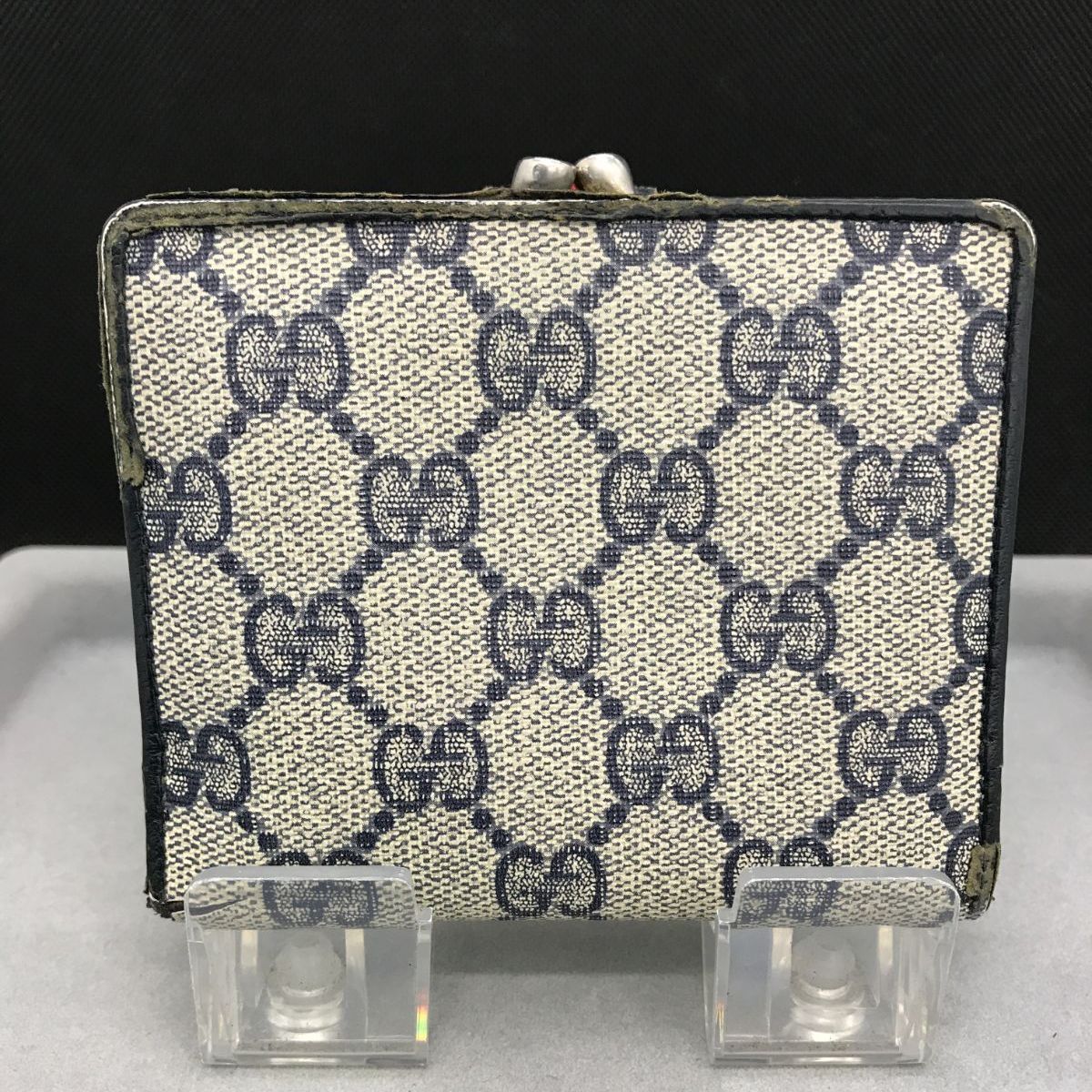GUCCI オールドグッチ 二つ折り財布 シェリーライン GGスプリーム