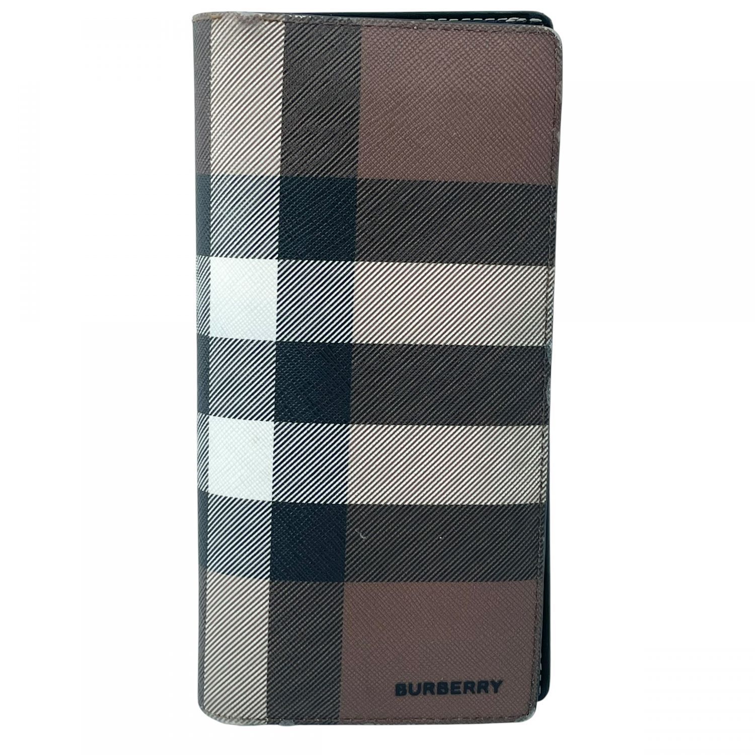 中古】 BURBERRY バーバリー 8052803 チェック柄長財布 ロング 
