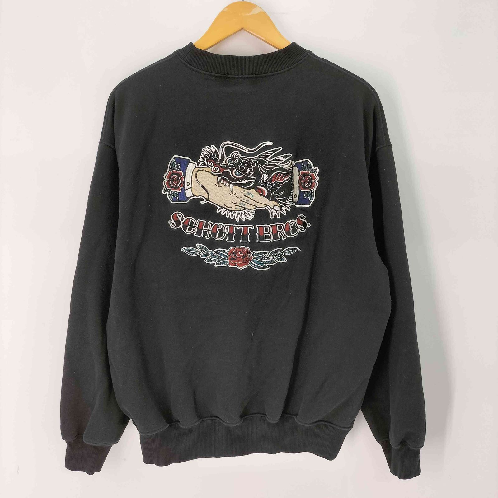 ショット Schott CREW SWEAT SHAKE HAND DRAGON クルーネック シェイク 