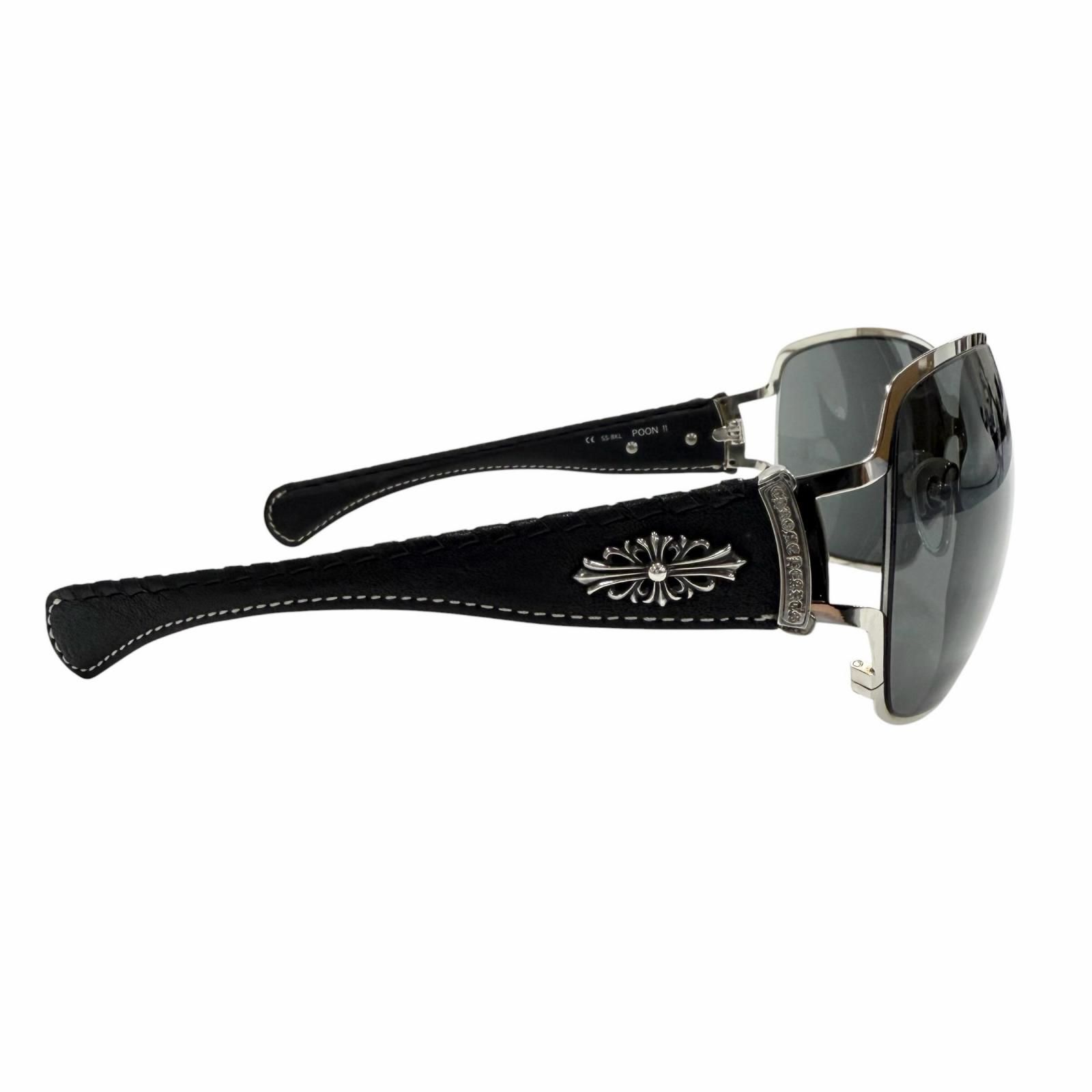 美品▽CHROME HEARTS クロムハーツ POON 2/SS-BKL レザー 925