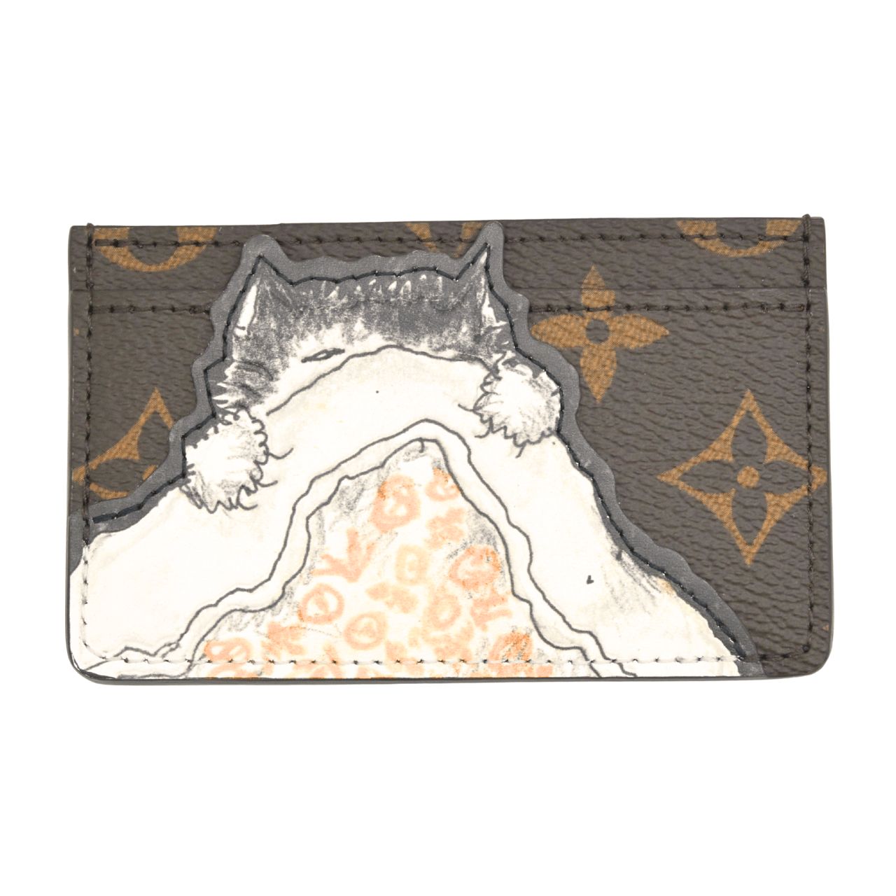 LOUIS VUITTON ルイヴィトン モノグラム Cat Nap Card Holder M15155 キャットナップ カードホルダー ケース 名刺入れ クレジットカードケース パスケース (28408)
