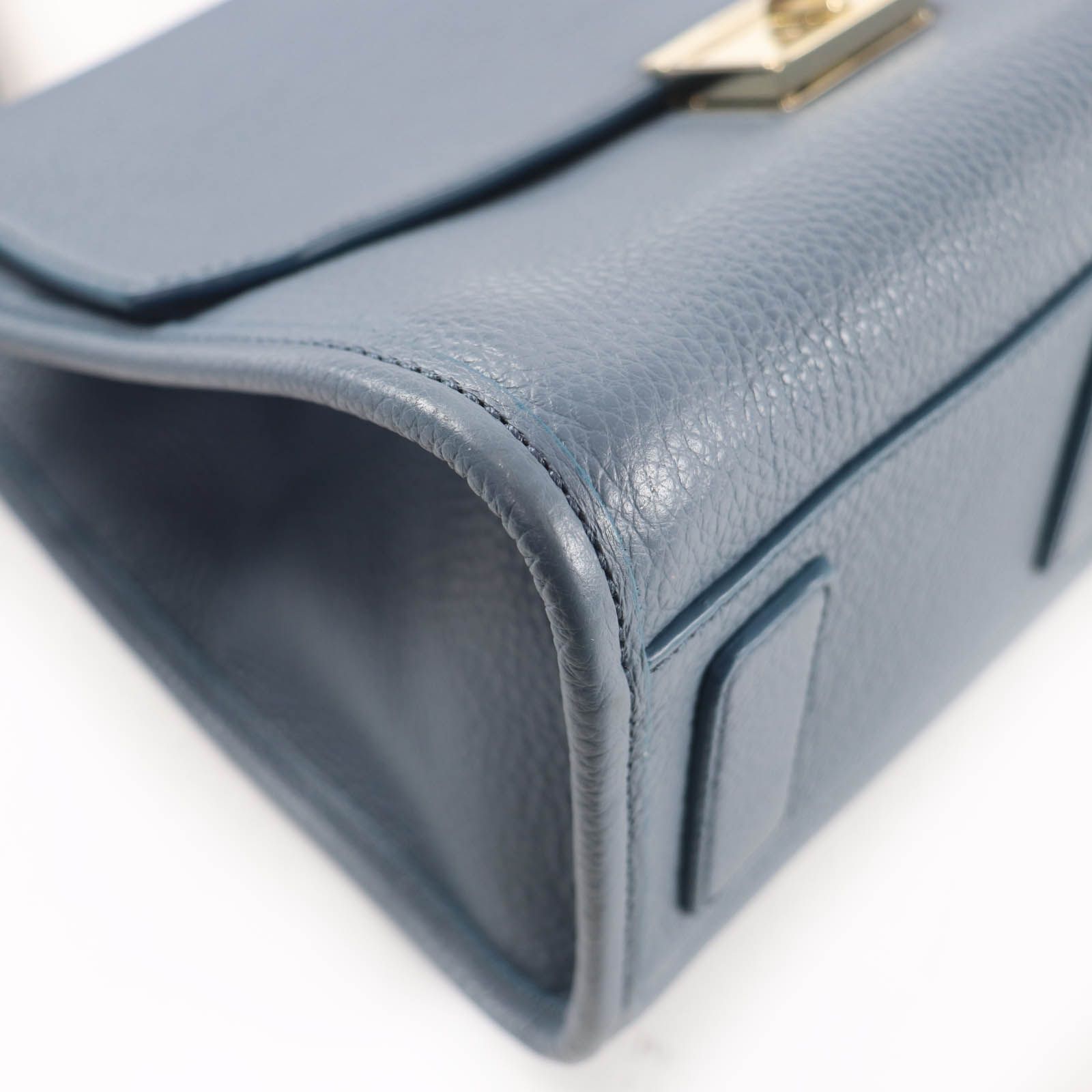 極美品☆BALLY バリー Bloommy.O  2WAY レザー ハンドバッグ ショルダーバッグ ブルー ゴールド金具 レディース 極美品☆BALLY バリー Bloommy.O 2WAY レザー ハンドバッグ ショルダー