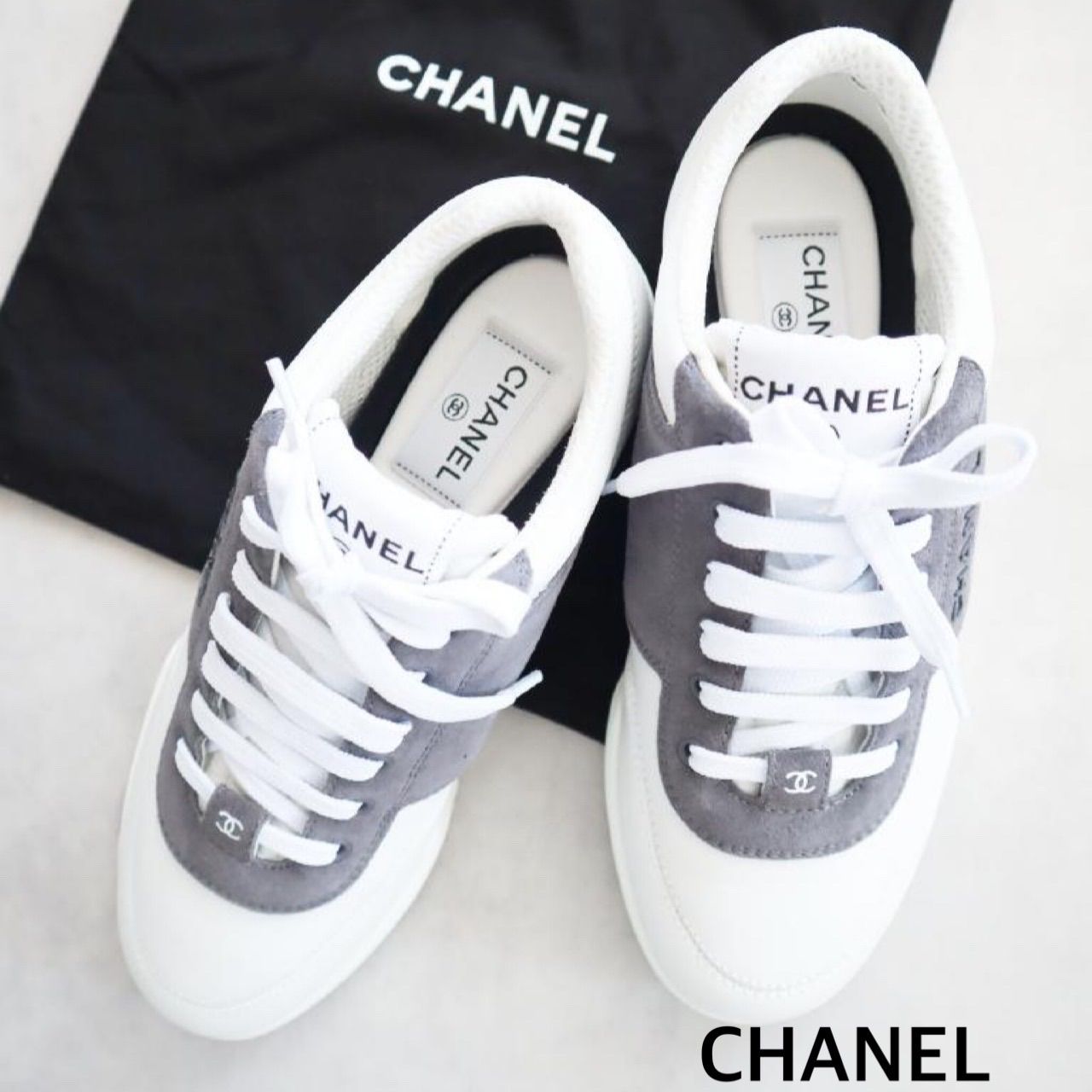 ☆CHANEL シャネル スニーカー レザー×スエード G45470 イタリア製 37