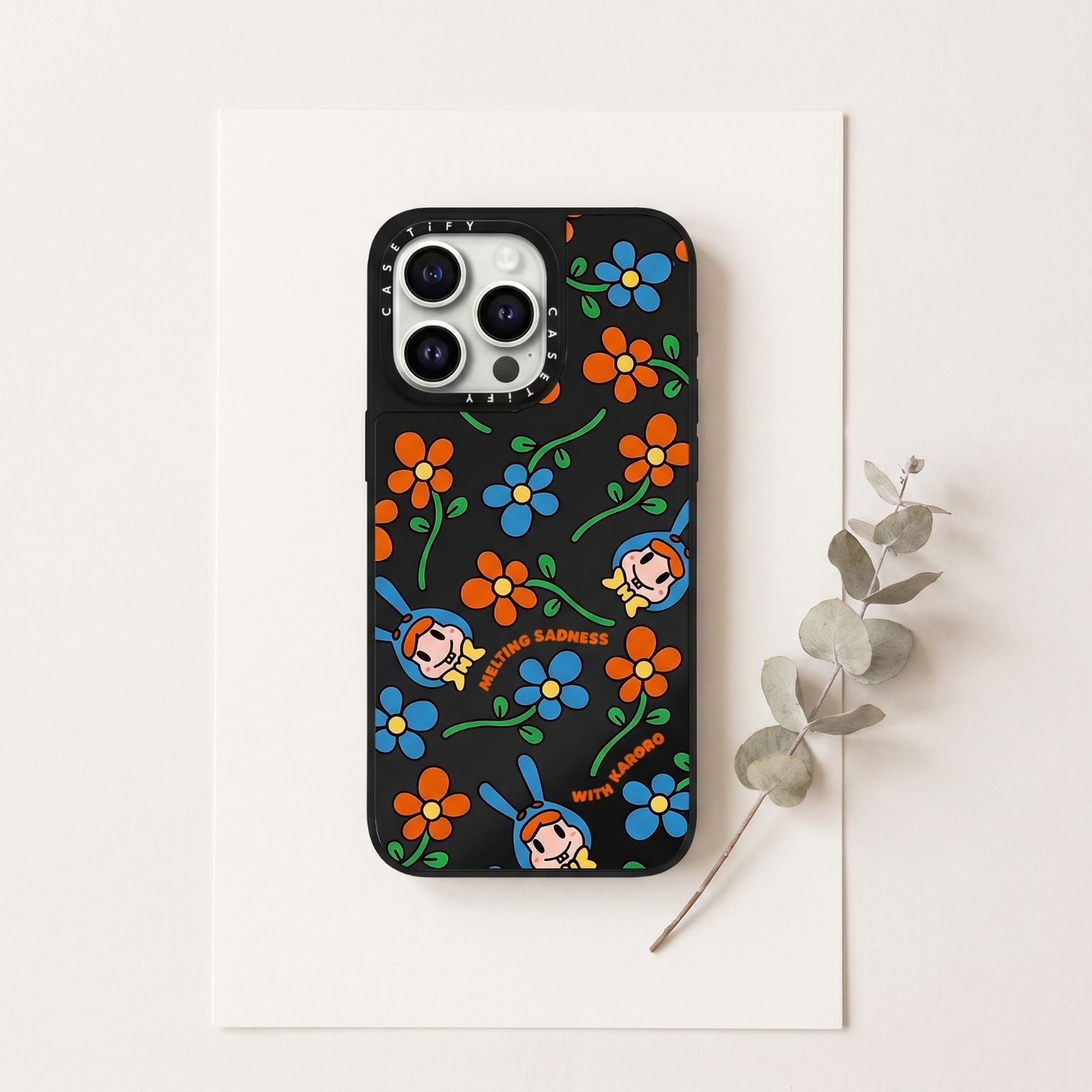 青いウサギ♡花柄 iPhoneケース CASETiFY MagSafe対応 - メルカリ