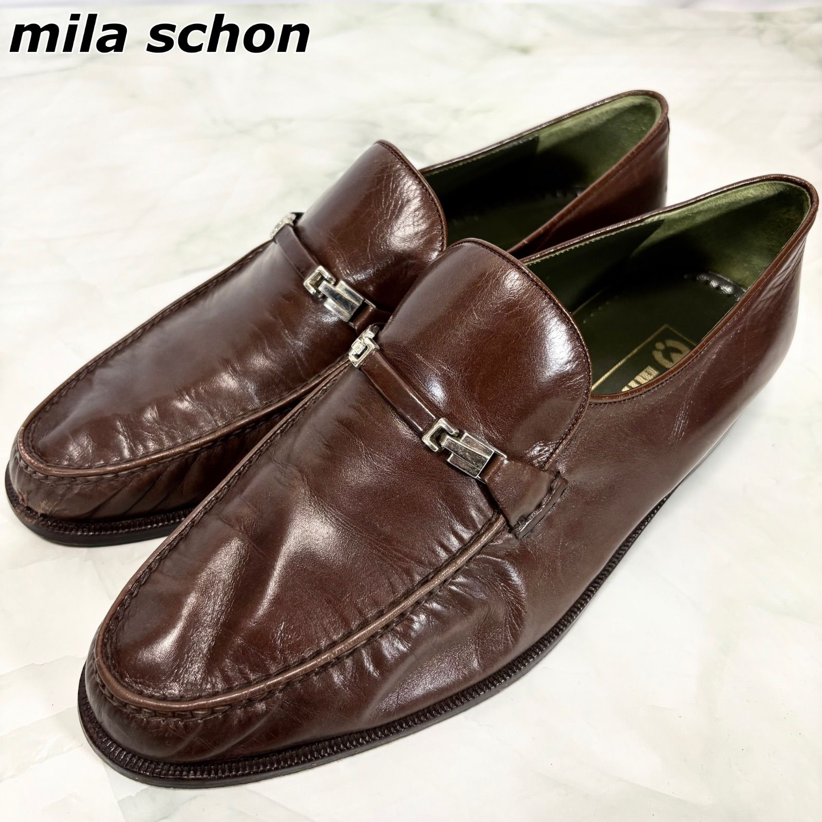 ミラショーン mila schon ローファー ビジネスシューズ レザー メンズ 