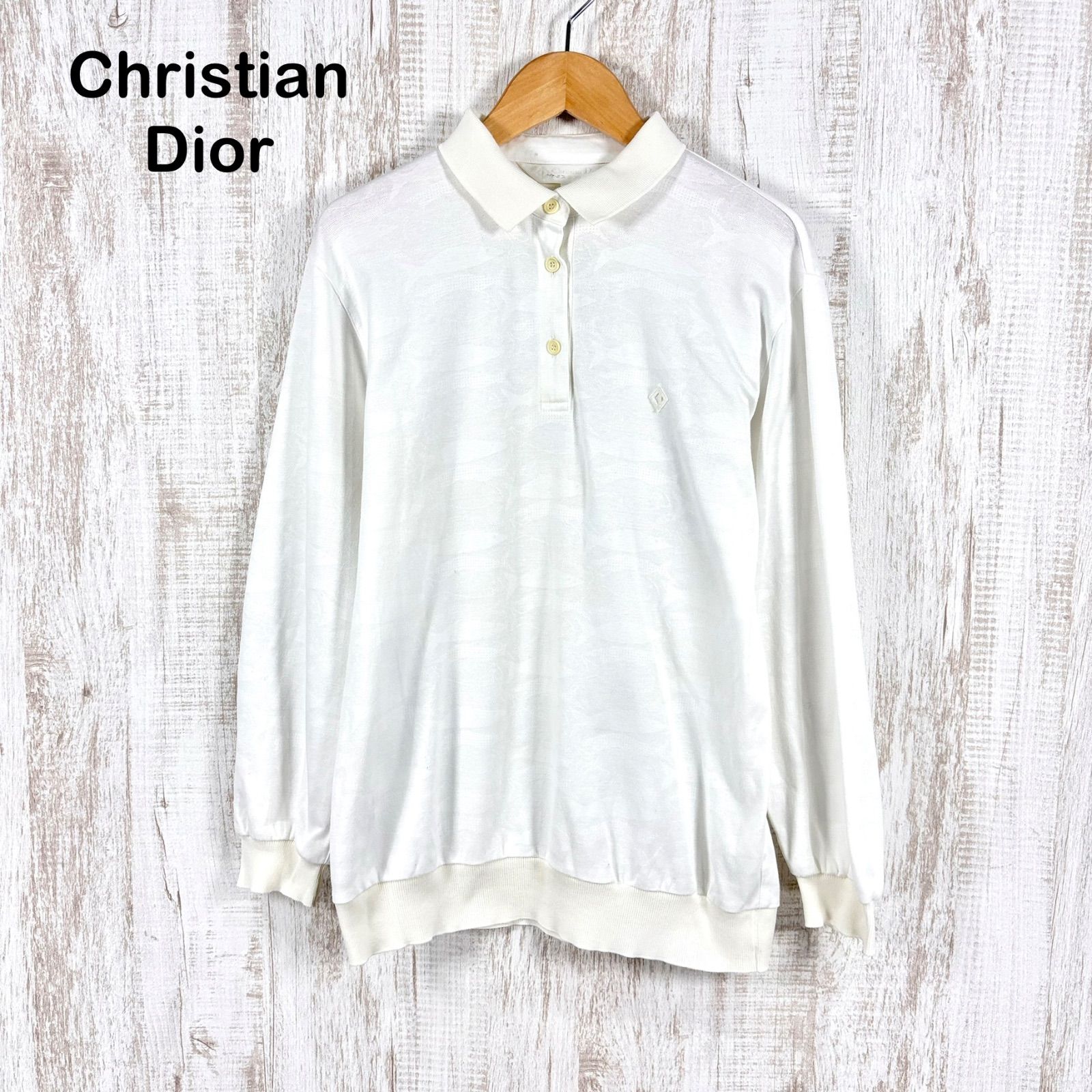 Dior ホワイト ポロシャツ CD Icon Polo Shirt White Cotton Piqué | DIOR
