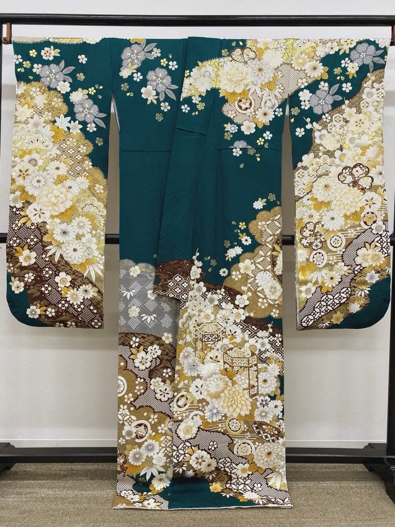 火杜様専用 振袖 豪華 金駒 金彩 紋意匠 身丈 168cm 撥水加工済 【公式 