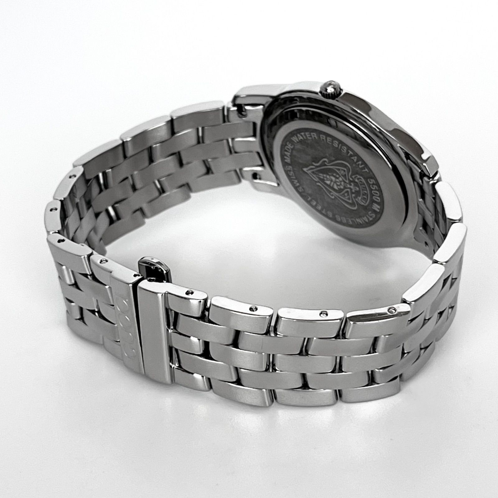 グッチ 5500M メンズ 腕時計 磨き済み 美品】GUCCI 電池新品 ブラック 