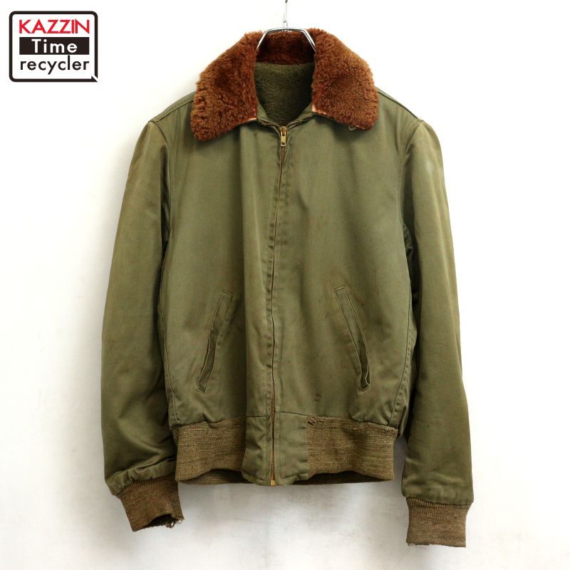 40s vintage 民間 フライト B-15 ミリタリージャケット メンズ Mサイズ