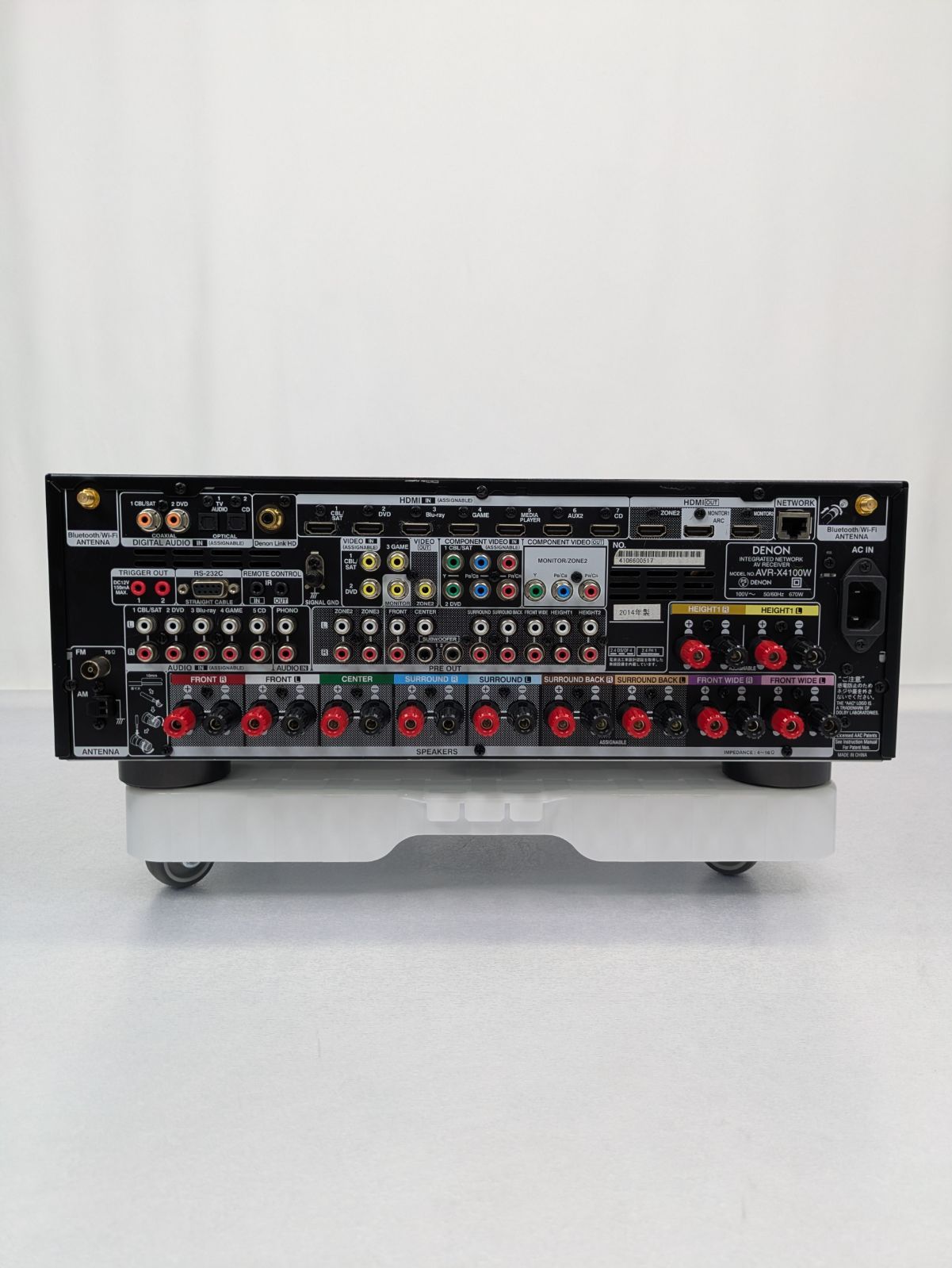 動作確認済み】DENON・デノン・AVR-X4100W・AVアンプ・アンプ 