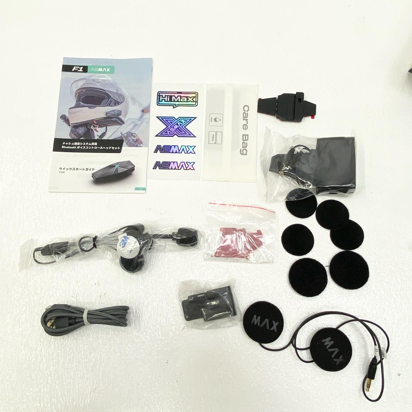 加古川店】 中古 ASMAX F1 バイク用インカム 箱・アクセサリー類付属