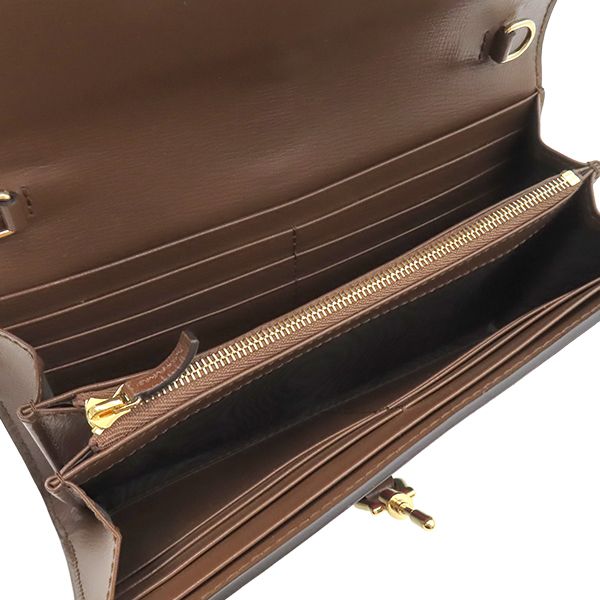 グッチ GUCCI チェーンウォレット ジャッキー1961 チェーン付き ウォレット GGスプリームキャンバス レザー ベージュ×エボニー ゴールド金具 シェリーライン 652681 【箱】【中古】 グッチ GUCCI チェーンウォレット ジャッキー1961 チェーン付き