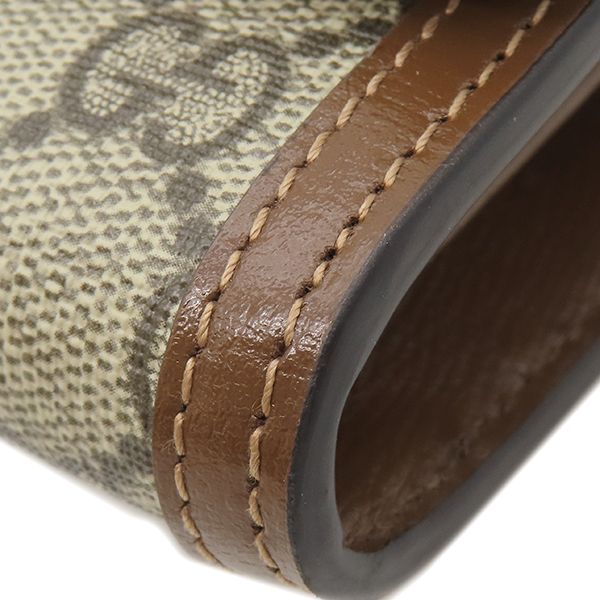 グッチ GUCCI チェーンウォレット ジャッキー1961 チェーン付き ウォレット GGスプリームキャンバス レザー ベージュ×エボニー ゴールド金具 シェリーライン 652681 【箱】【中古】 グッチ GUCCI チェーンウォレット ジャッキー1961 チェーン付き