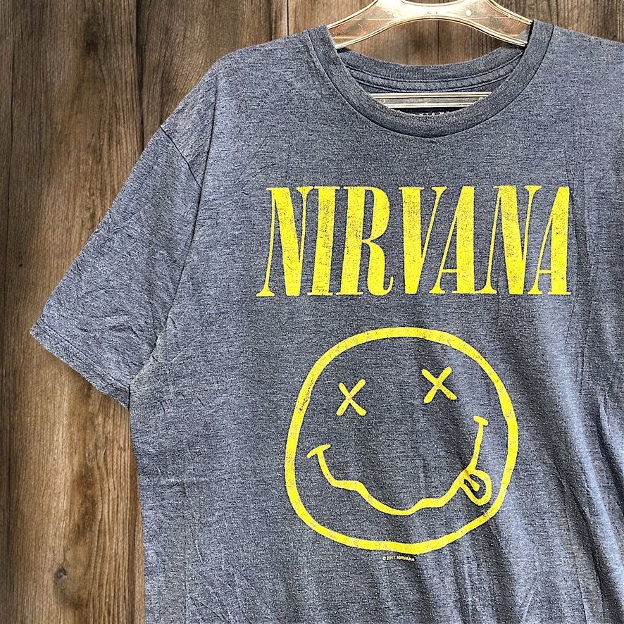 バンド Tシャツ ニルバーナ NIRVANA スマイリー SMILEY - XLサイズ