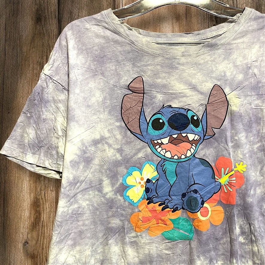 キャラ Tシャツ スティッチ ディズニー Disney アニメ 紫 S(日本サイズ