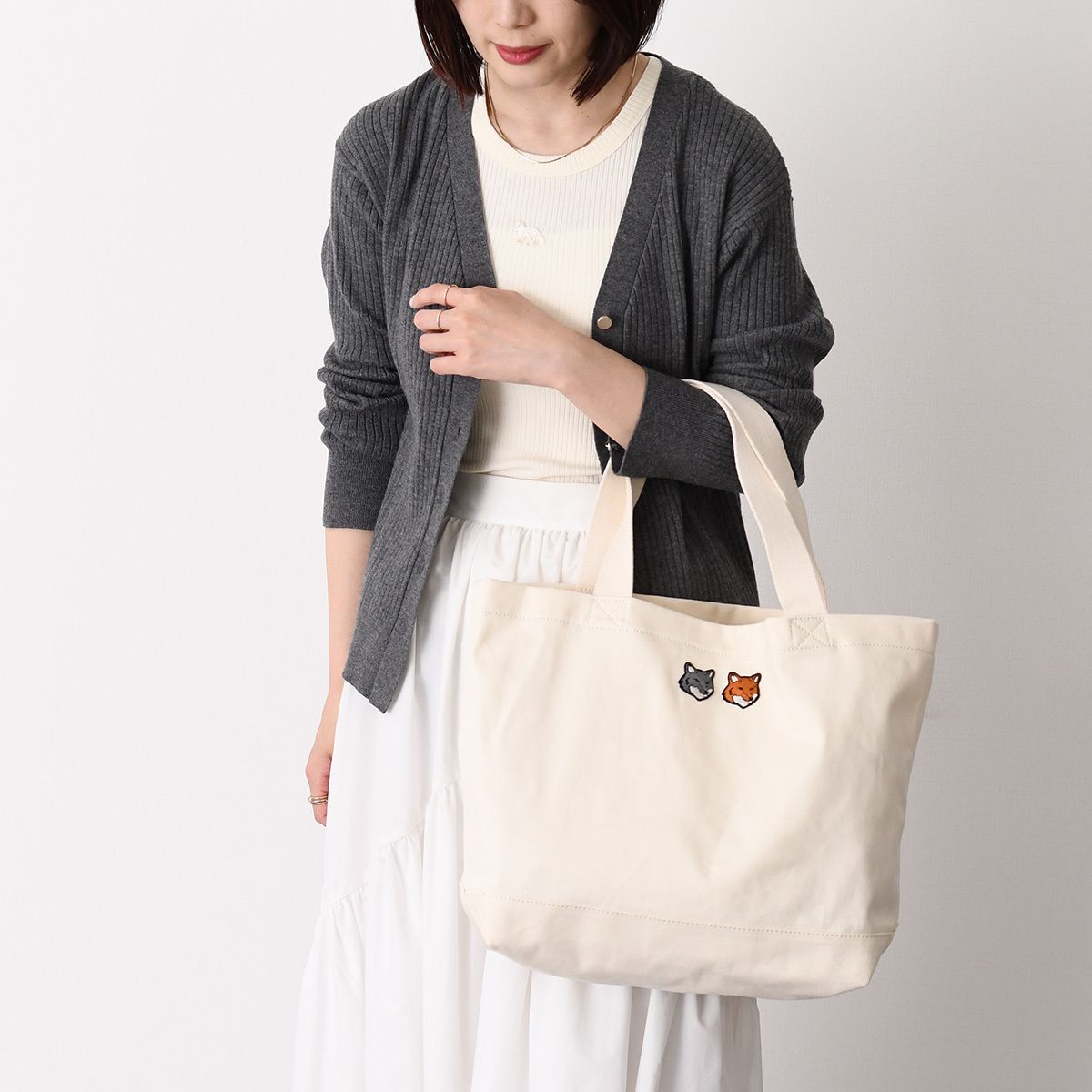 MAISON KITSUNE メゾン キツネ トートバッグ ダブル ボールド 