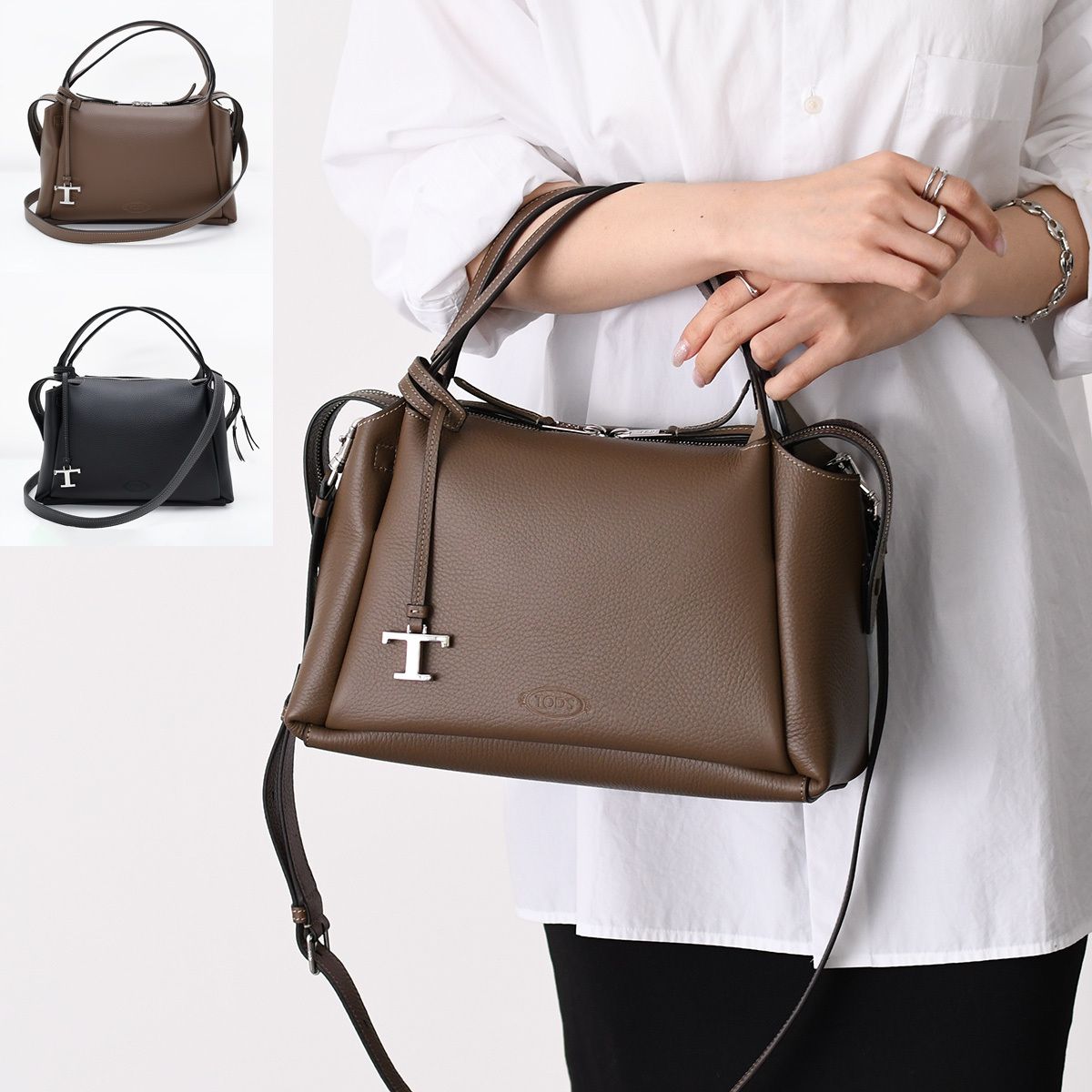 TOD'S トッズ バッグ ハンドバッグ レザー バウレット スモール