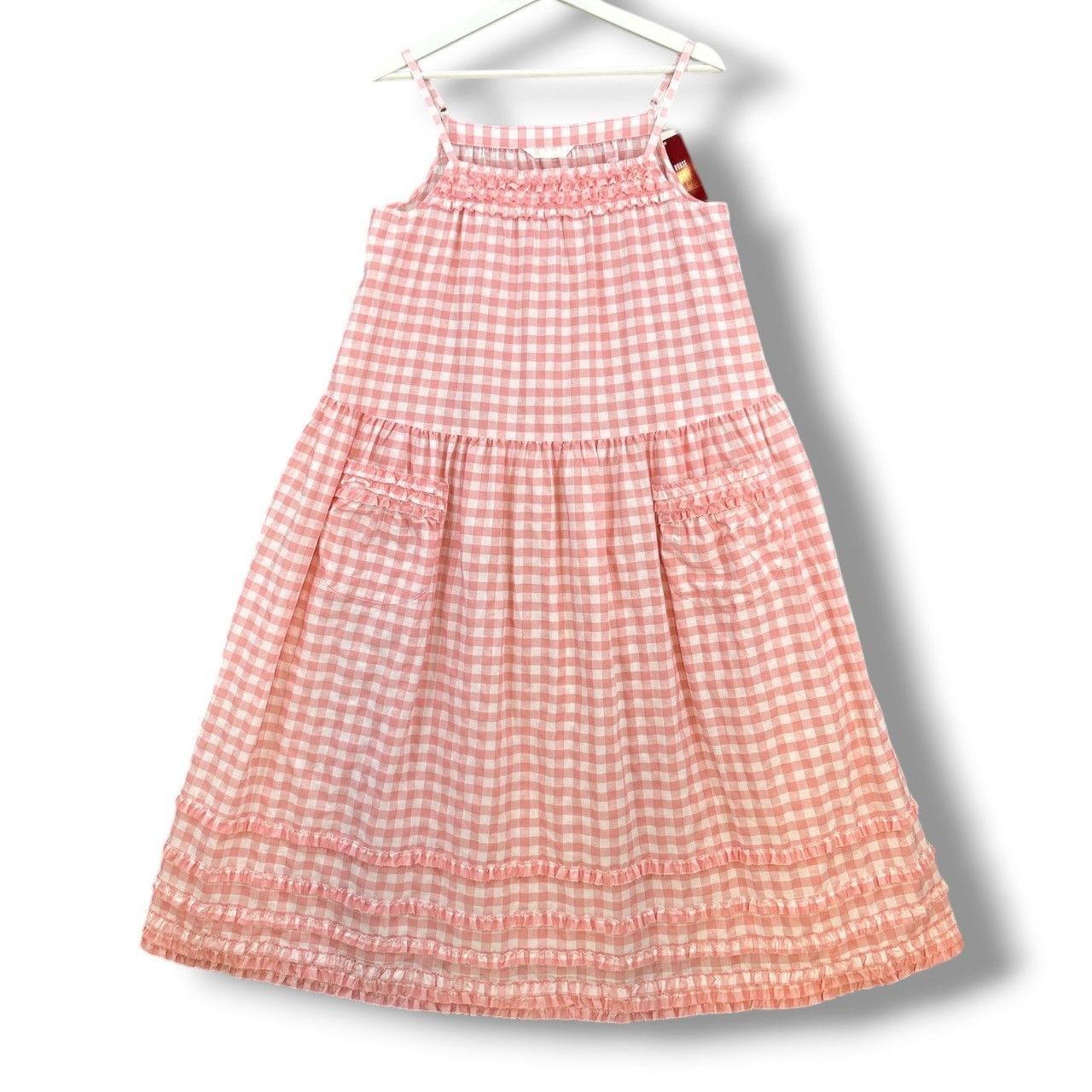 新品 タグ付 未使用 PINK HOUSE ピンクハウス ギンガムチェックフリル 