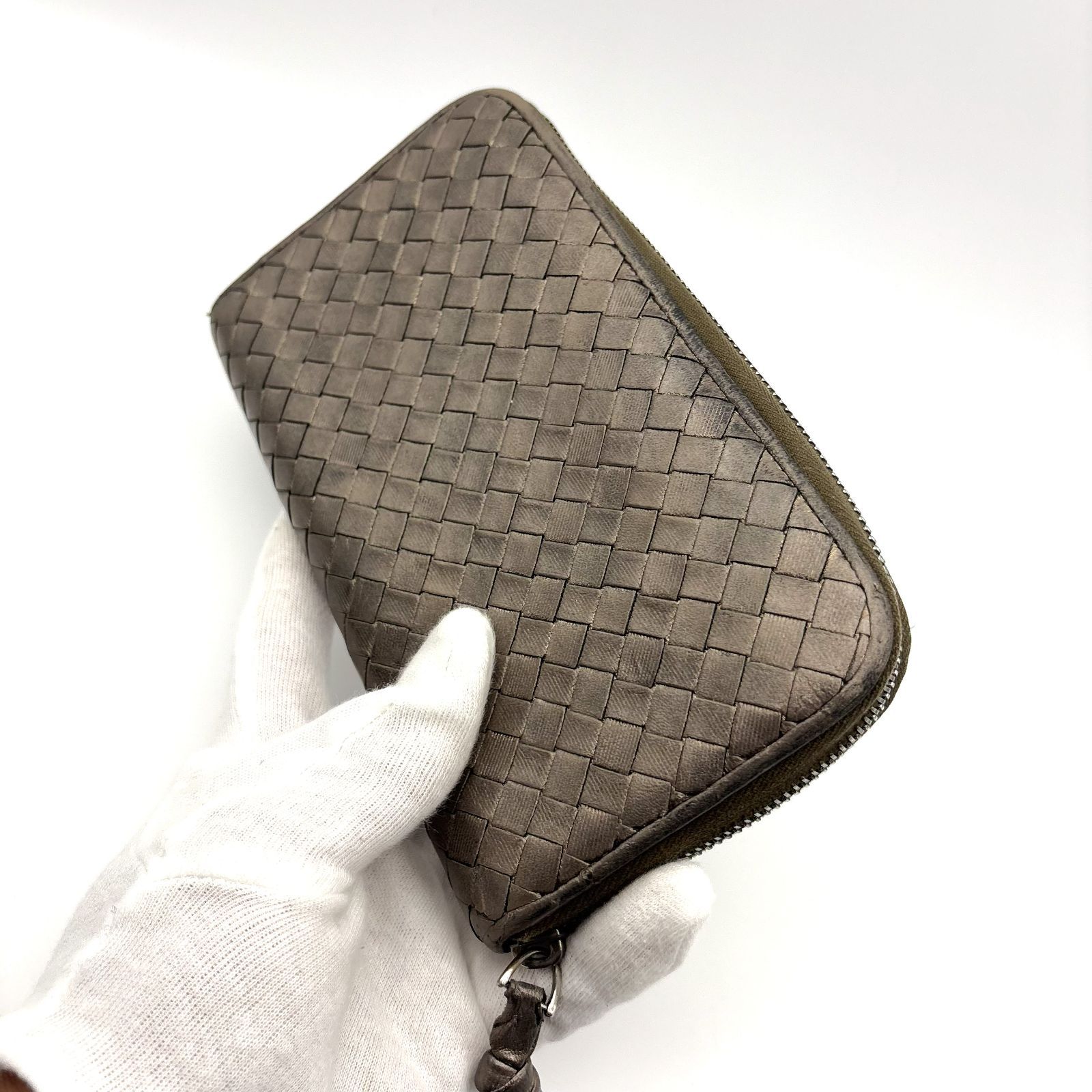 良品 】BOTTEGA VENETA ボッテガヴェネタ イントレチャート ラウンド 