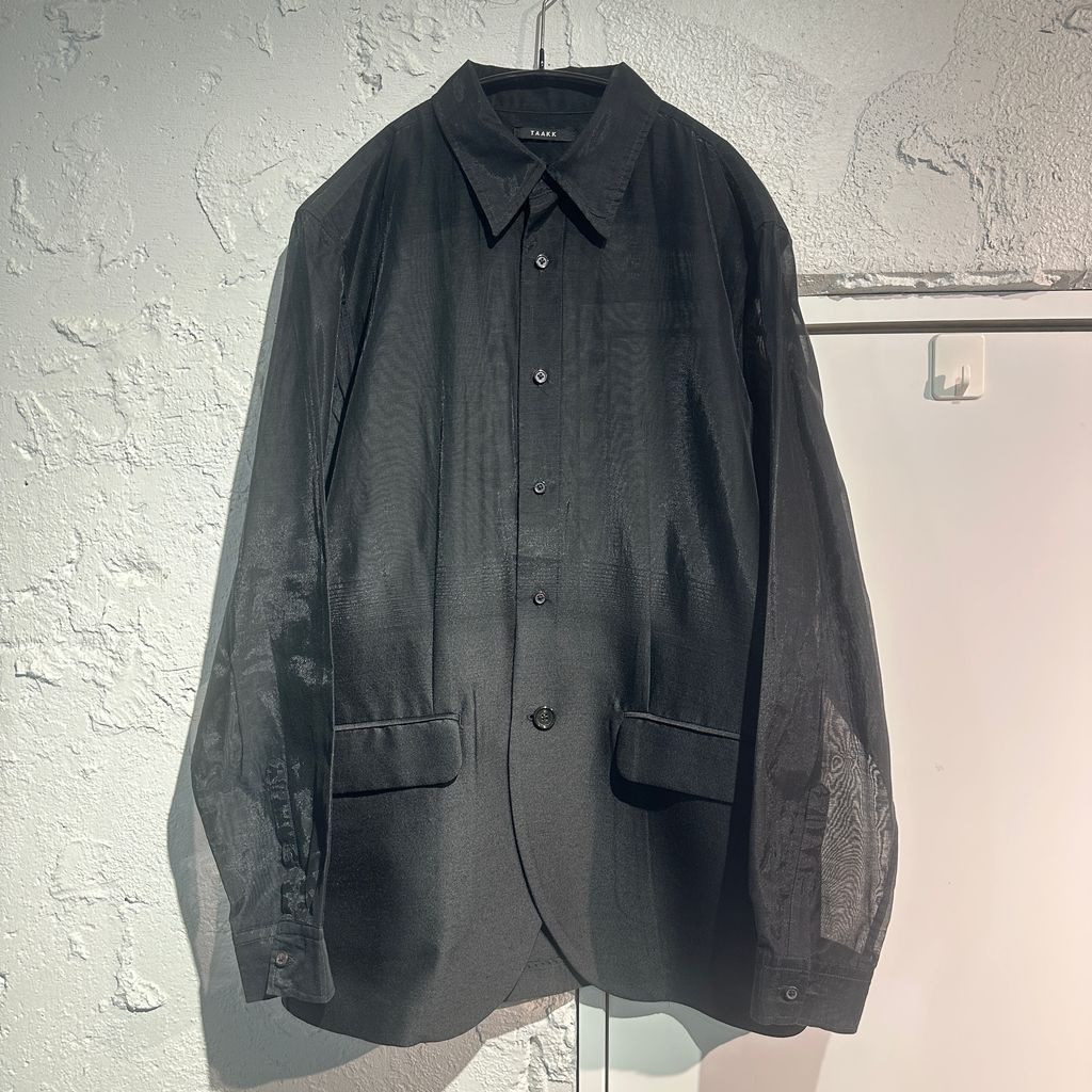 TAAKK ターク 25SS TRANSPARENT SHIRTS JACKET シアージャケット