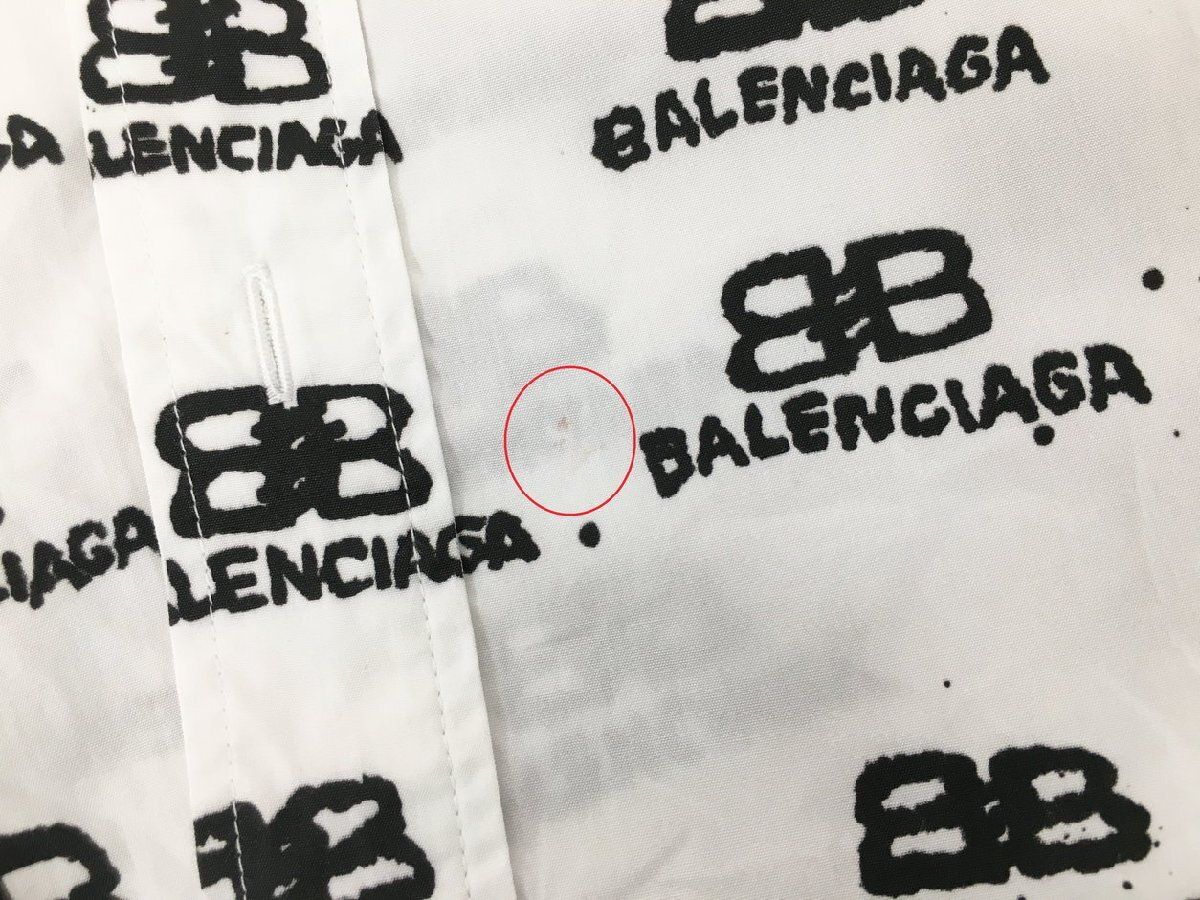 バレンシアガ BALENCIAGA 長袖シャツ ホワイト BB ロゴ 2502LA028 バレンシアガ BALENCIAGA 長袖シャツ ホワイト BB ロゴ 2502LA028