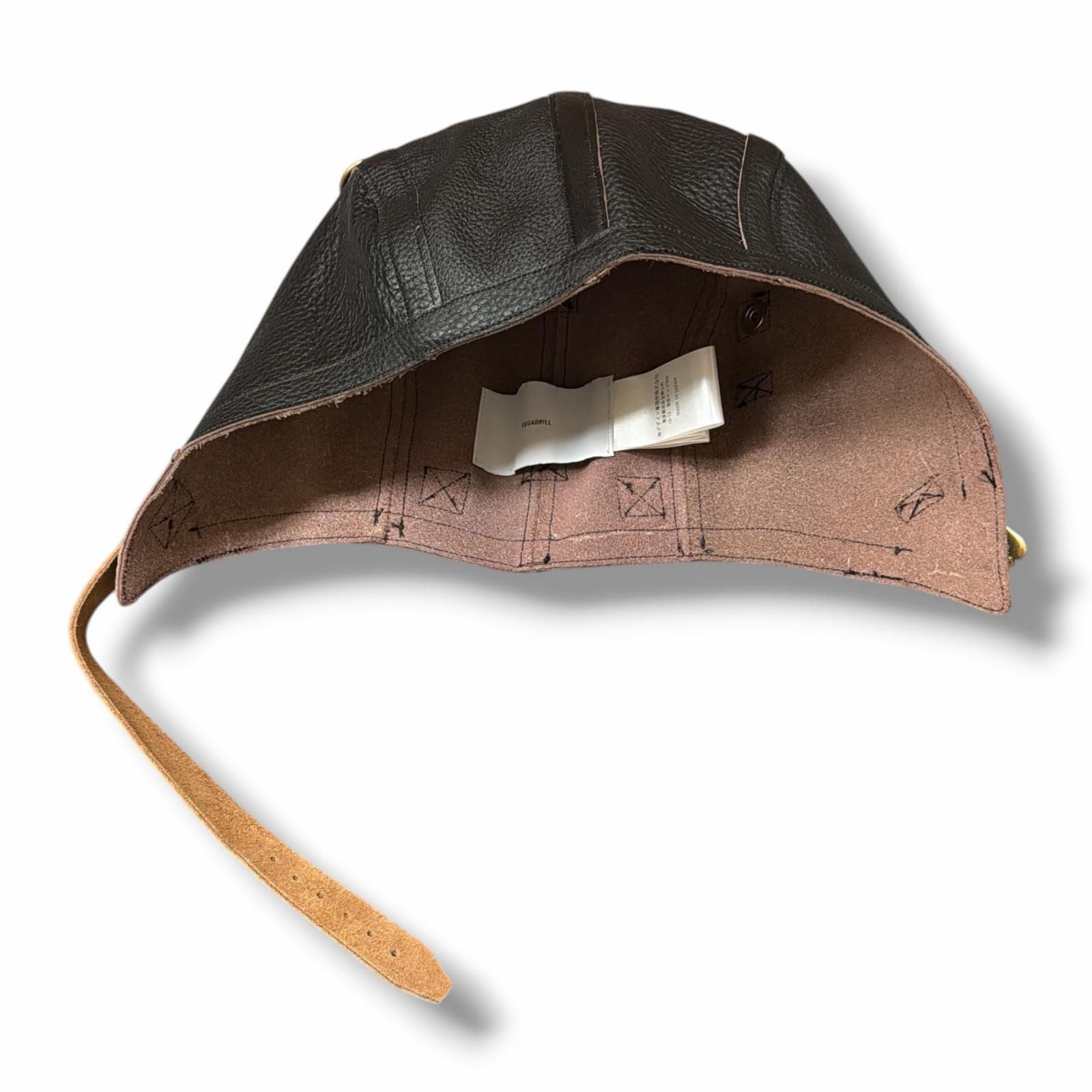 メンズ 参考上代46200円 未使用 SUGARHILL 25SS LEATHER FLIGHT CAP