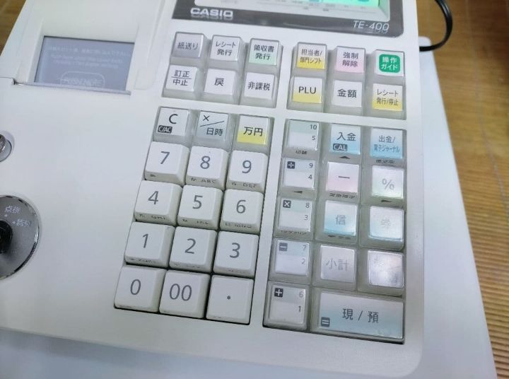 カシオレジスター　TE-400　フル設定無料　美品PC連携売上管理　400500 驚きの価格が実現！ カシオレジスター TE-400 フル設定無料 PC連携売上管理
