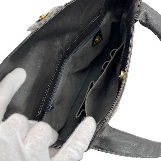 JRA クロコダイル ハンドバッグ エキゾチック レザー 三宝 サンポー