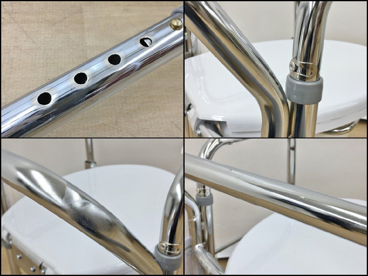 日進医療器 ポータブルトイレ 折りたたみ式トイレチェア TY524 スチール製 簡易型トイレ 介護用品 未使用 2602LR229 日進医療器 ポータブルトイレ 折りたたみ式トイレチェア TY524