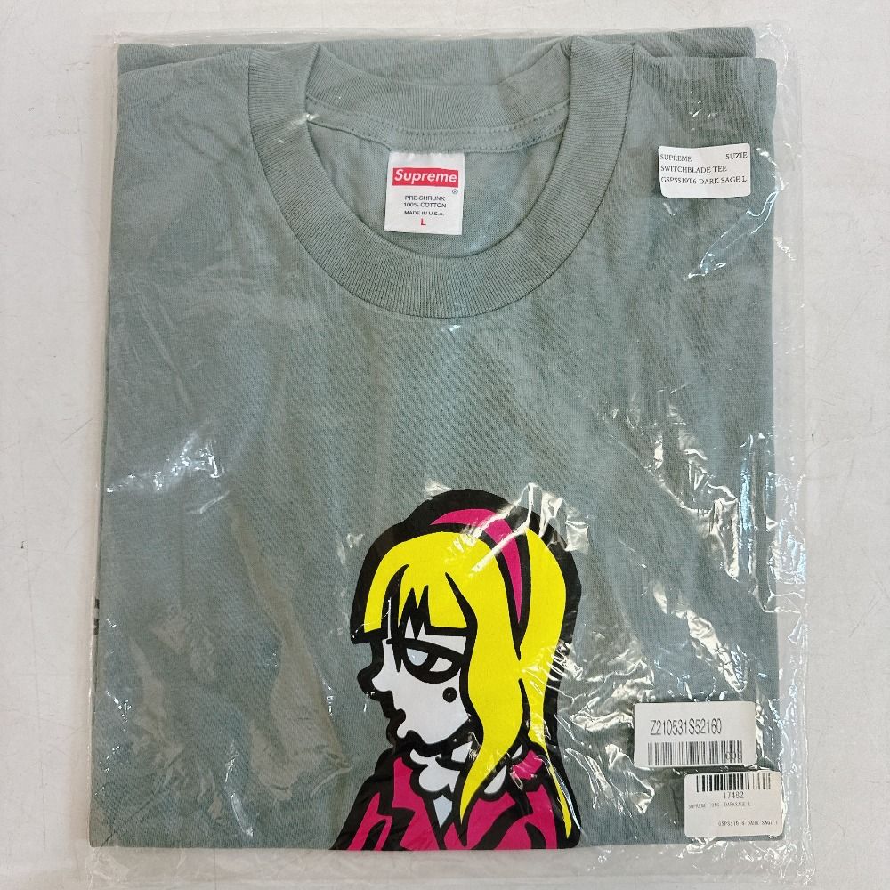 シュプリーム Supreme 21SS Suzie Switchblade Tee ホワイト Lサイズ スージー スイッチブレード Tシャツ 半袖