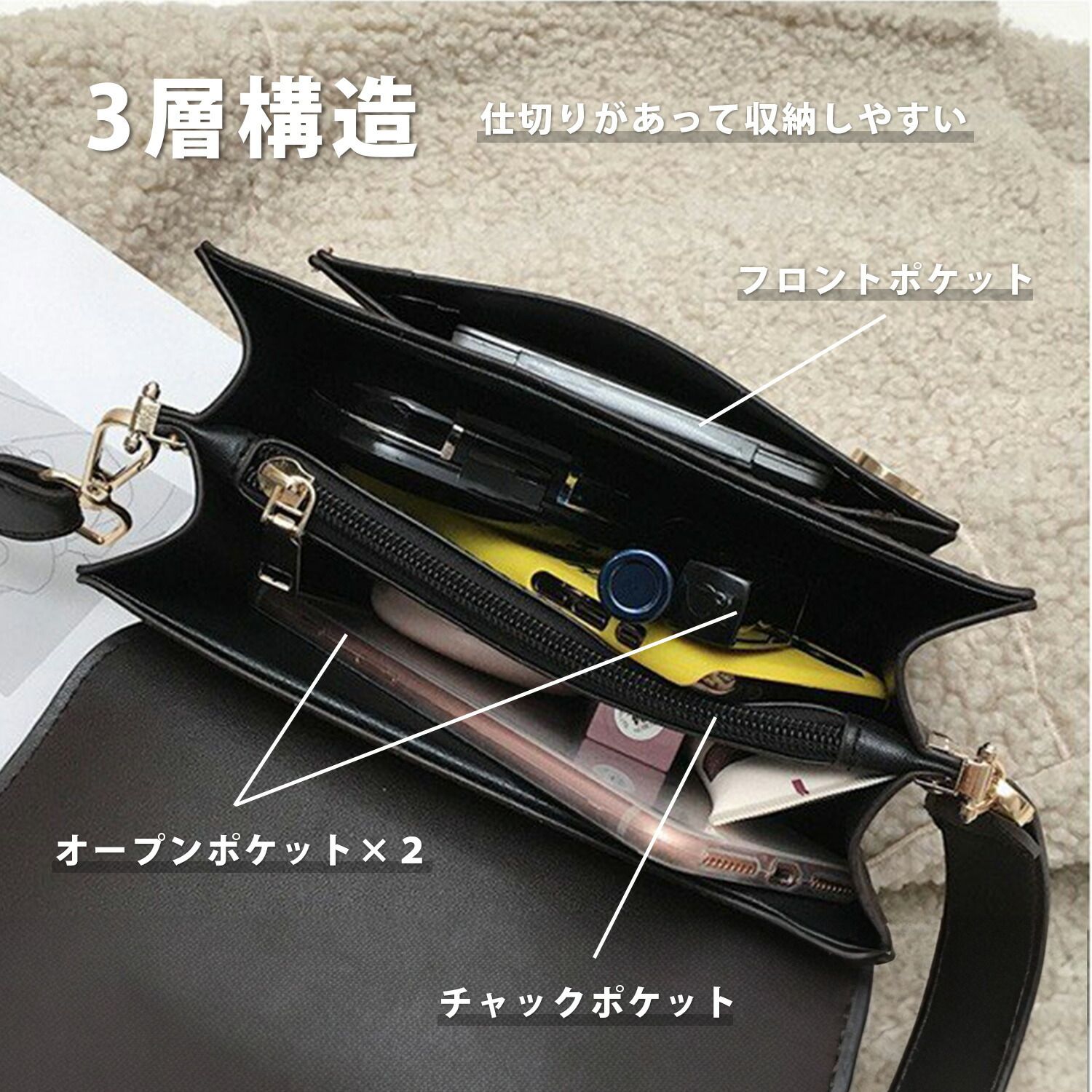 ショルダーバッグ レディース フラップ 斜めがけ かわいい 大人 軽量 