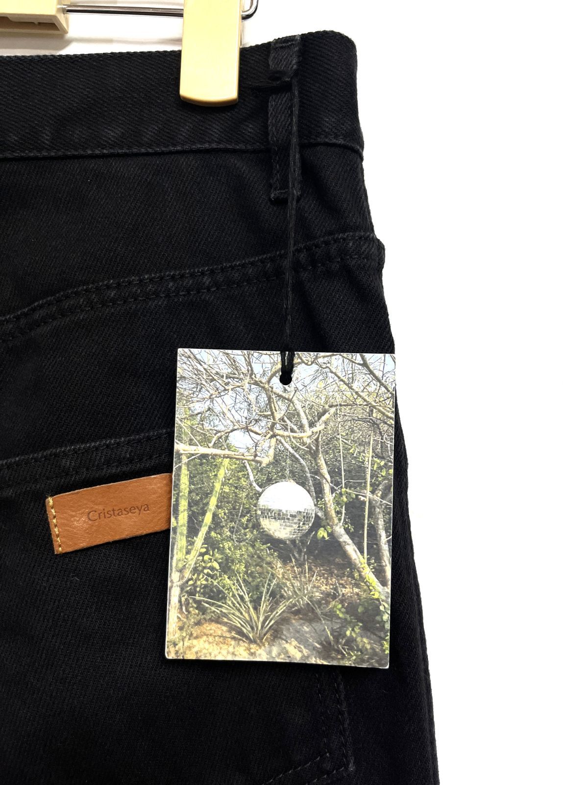Cristaseya｜クリスタセヤ HIGH WAISTED BLACK DENIM ハイウエスト 