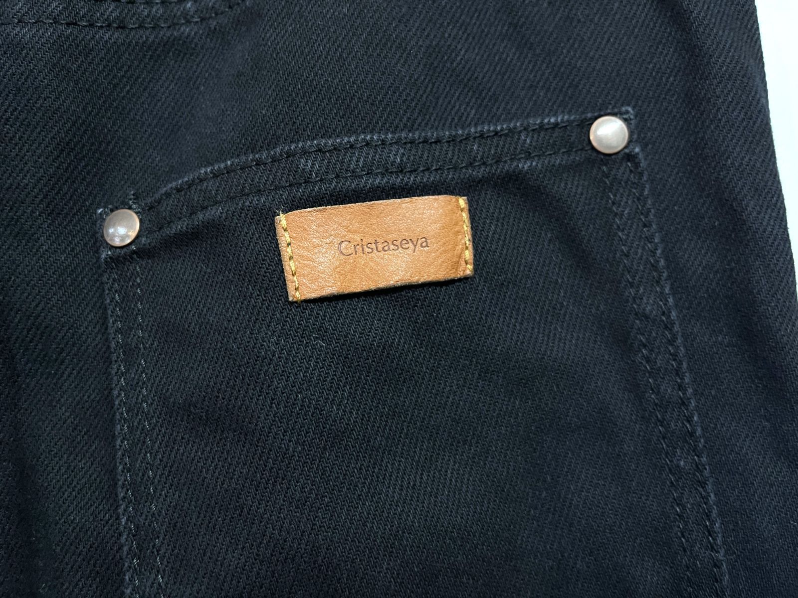 Cristaseya｜クリスタセヤ HIGH WAISTED BLACK DENIM ハイウエスト 
