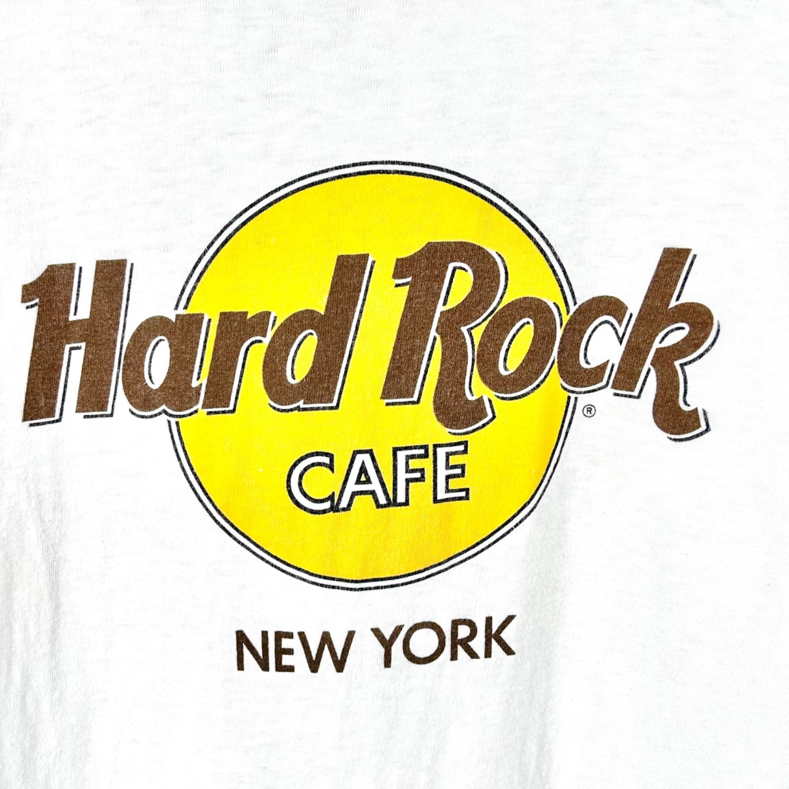 古着 Hard Rock CAFE ハードロックカフェ NEWYORK ロゴプリント T 